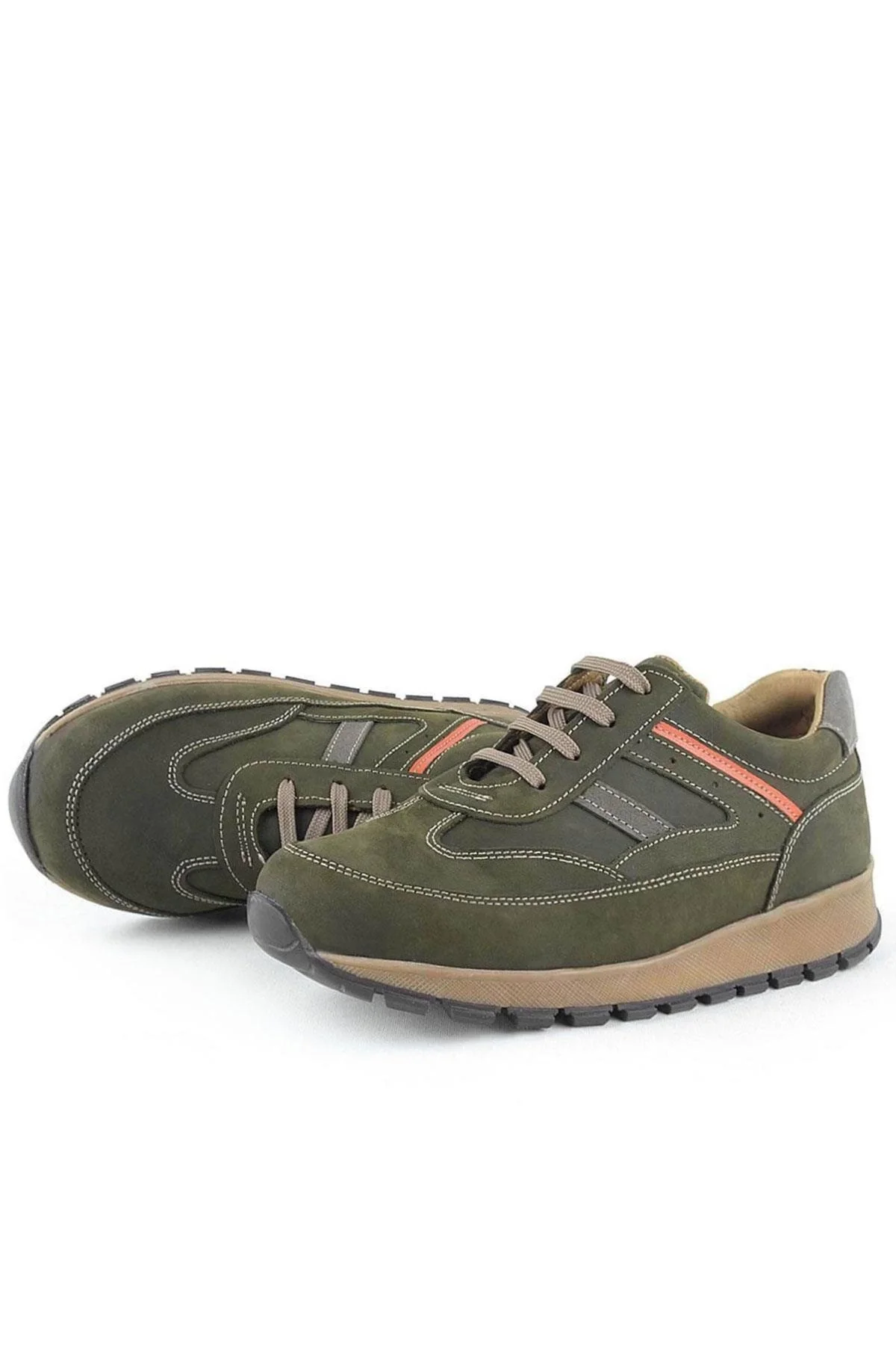 Rakerplus Hakiki Deri Haki Yeşil Erkek Çocuk Spor Ayakkabı