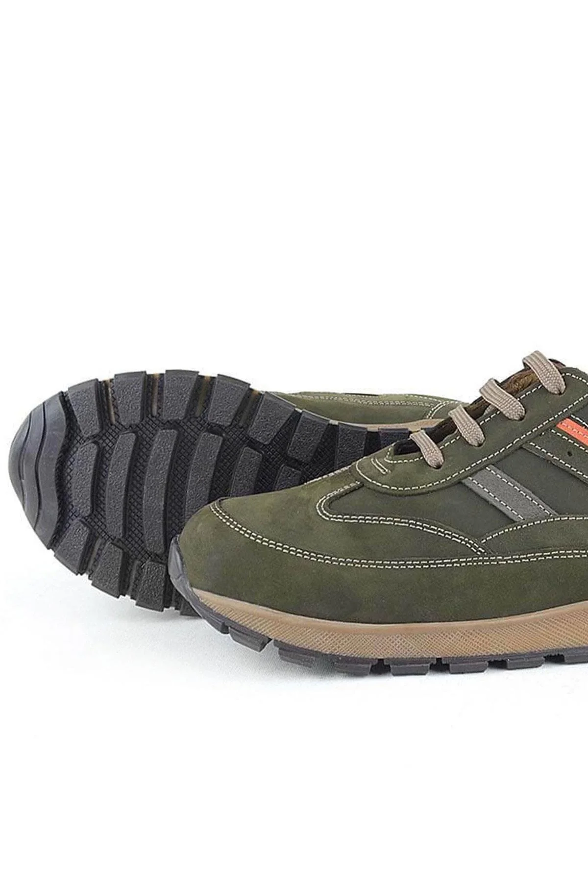 Rakerplus Hakiki Deri Haki Yeşil Erkek Çocuk Spor Ayakkabı