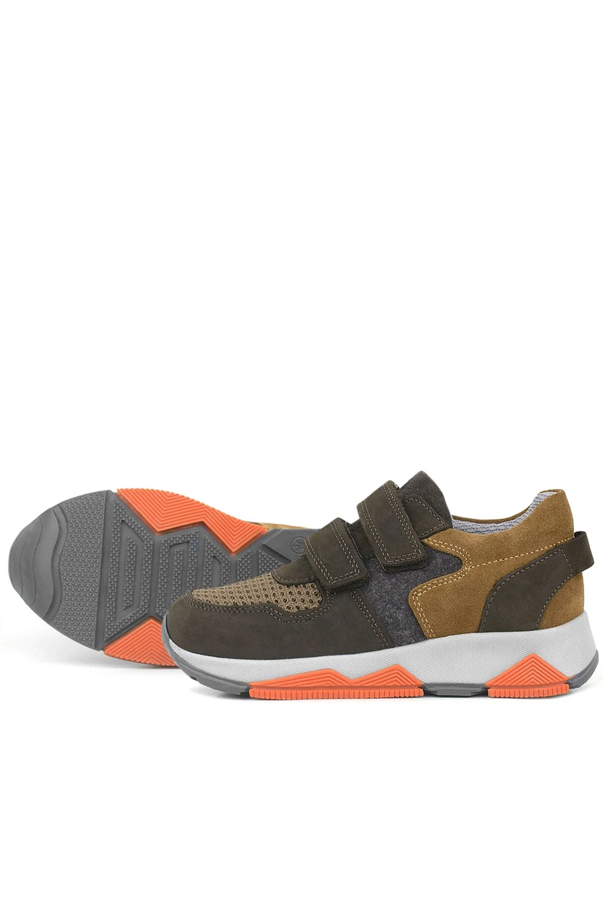 Rakerplus Hakiki Deri Kahverengi Çocuk Okul Spor Ayakkabı