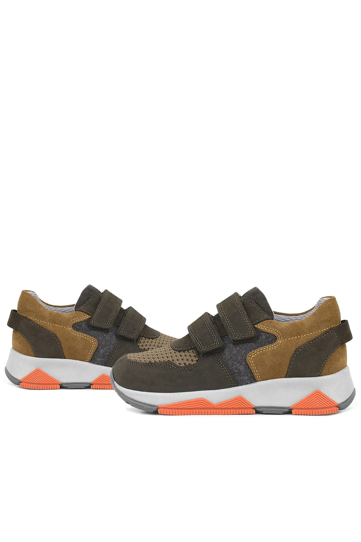 Rakerplus Hakiki Deri Kahverengi Çocuk Okul Spor Ayakkabı