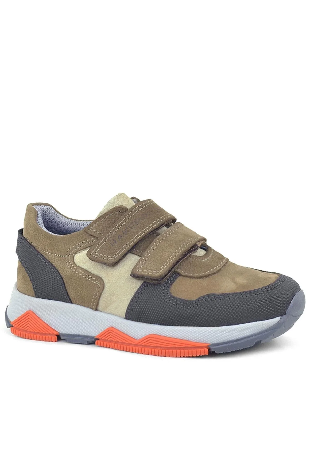 Rakerplus Hakiki Deri Kahverengi Çocuk Sneakers Spor Ayakkabı