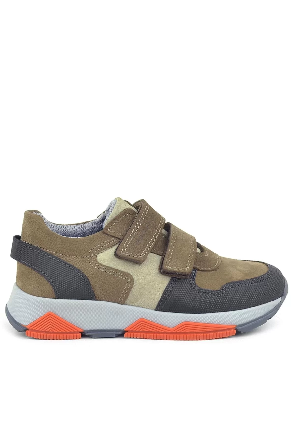Rakerplus Hakiki Deri Kahverengi Çocuk Sneakers Spor Ayakkabı
