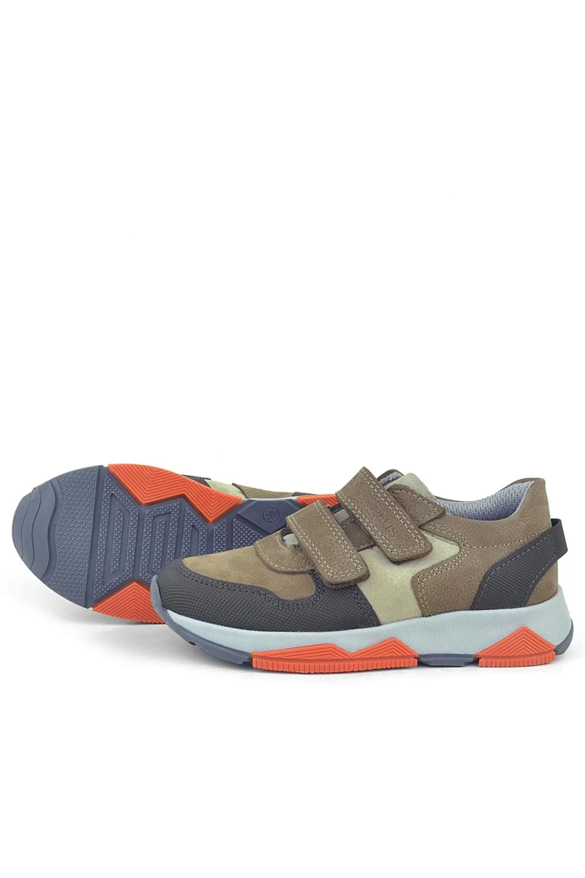 Rakerplus Hakiki Deri Kahverengi Çocuk Sneakers Spor Ayakkabı