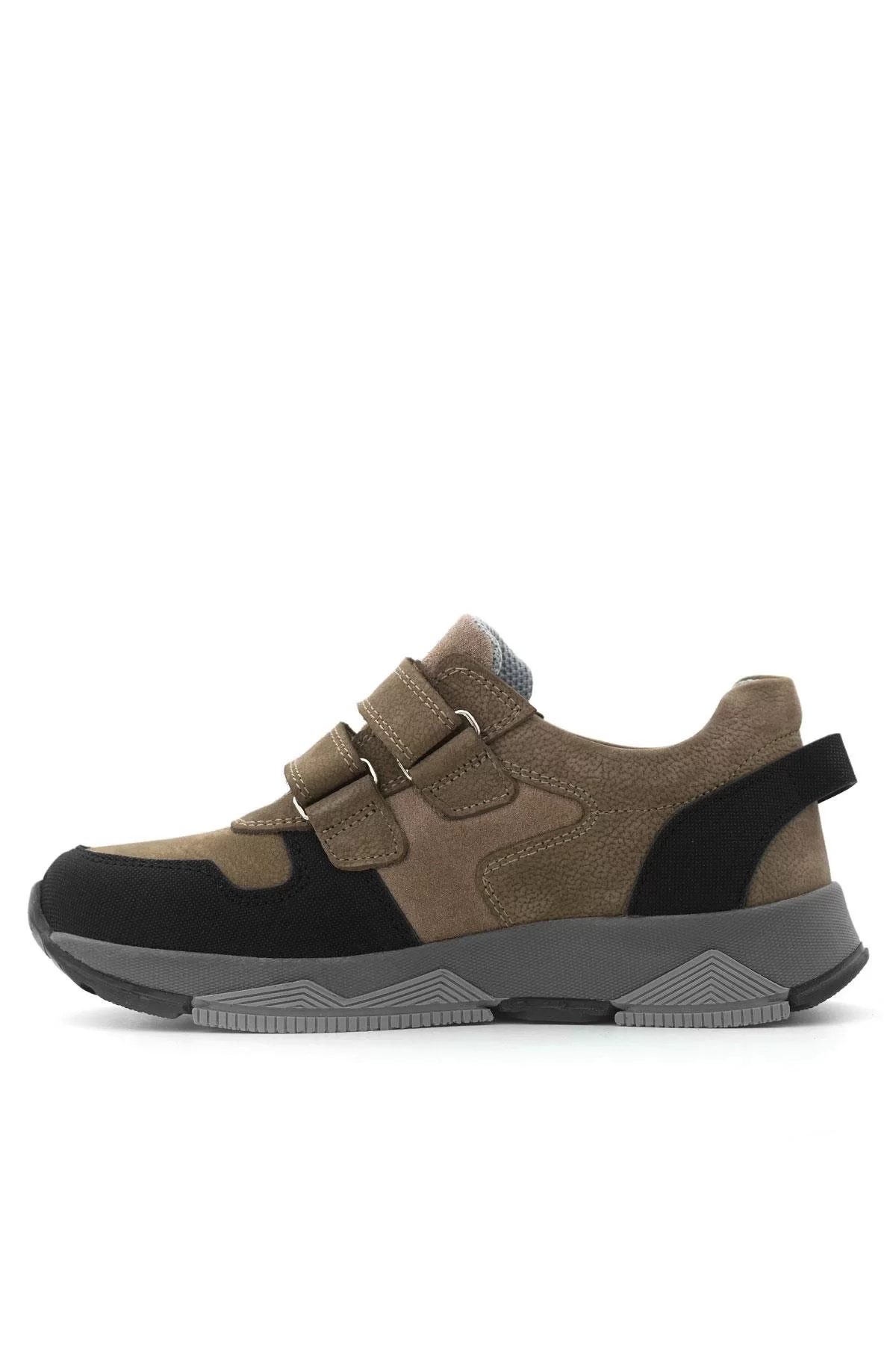 Rakerplus Hakiki Deri Kahverengi Siyah Çocuk Sneakers Spor Ayakkabı