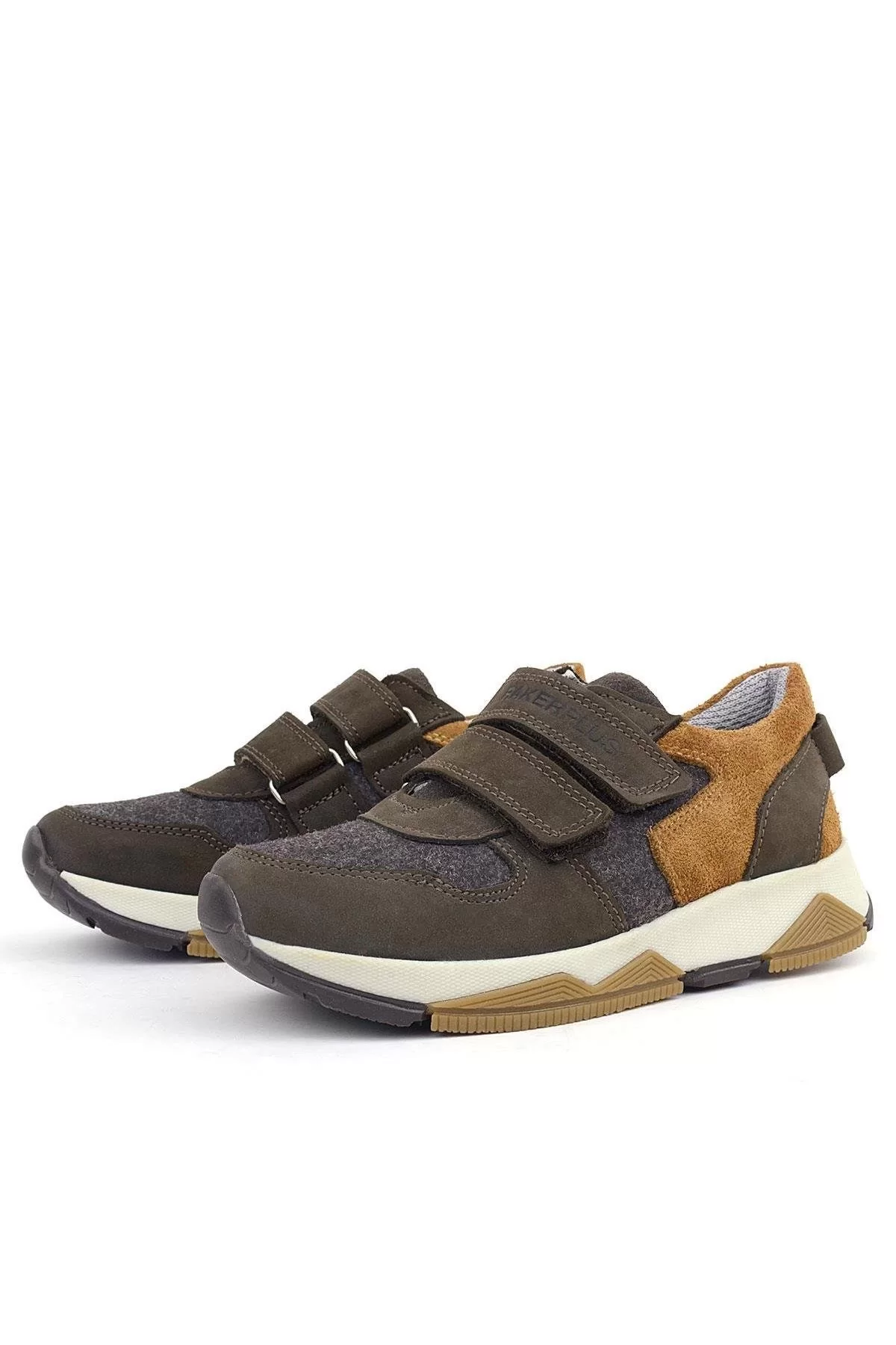 Rakerplus Hakiki Deri Koyu Kahve Çocuk Sneakers Spor Ayakkabı
