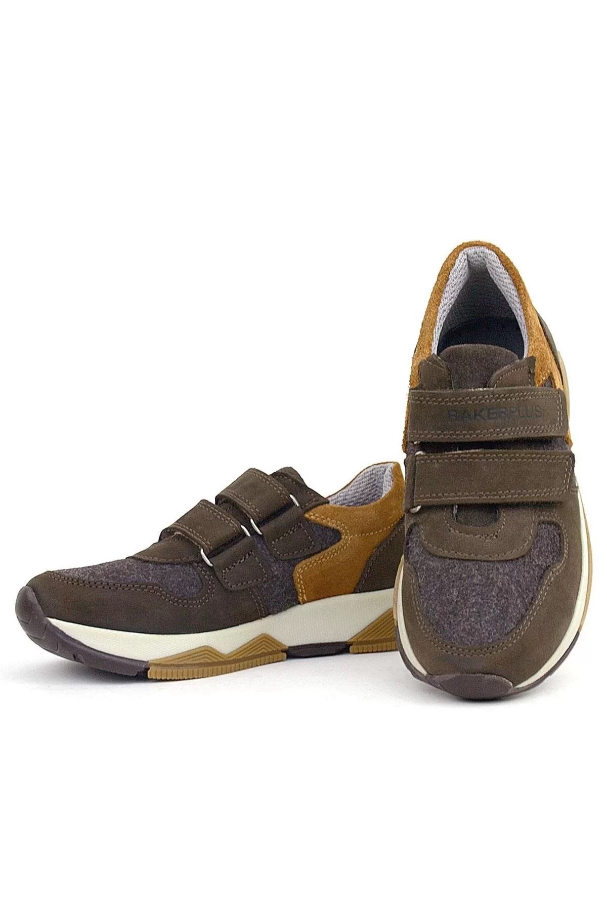 Rakerplus Hakiki Deri Koyu Kahve Çocuk Sneakers Spor Ayakkabı