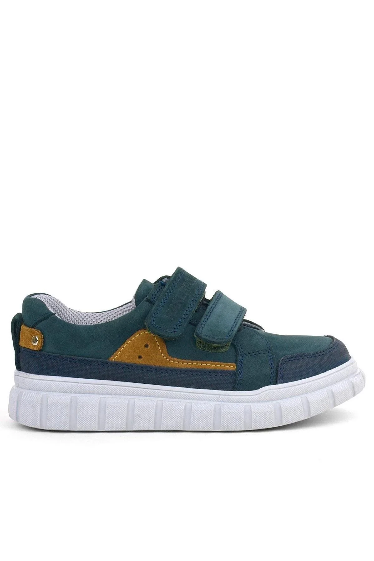 Rakerplus Hakiki Deri Koyu Yeşil Cırtlı Günlük Spor Çocuk Okul Ayakkabı