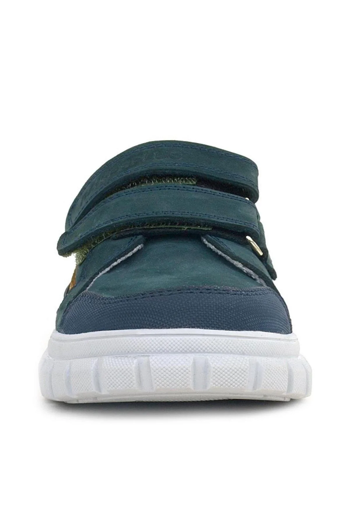 Rakerplus Hakiki Deri Koyu Yeşil Cırtlı Günlük Spor Çocuk Okul Ayakkabı