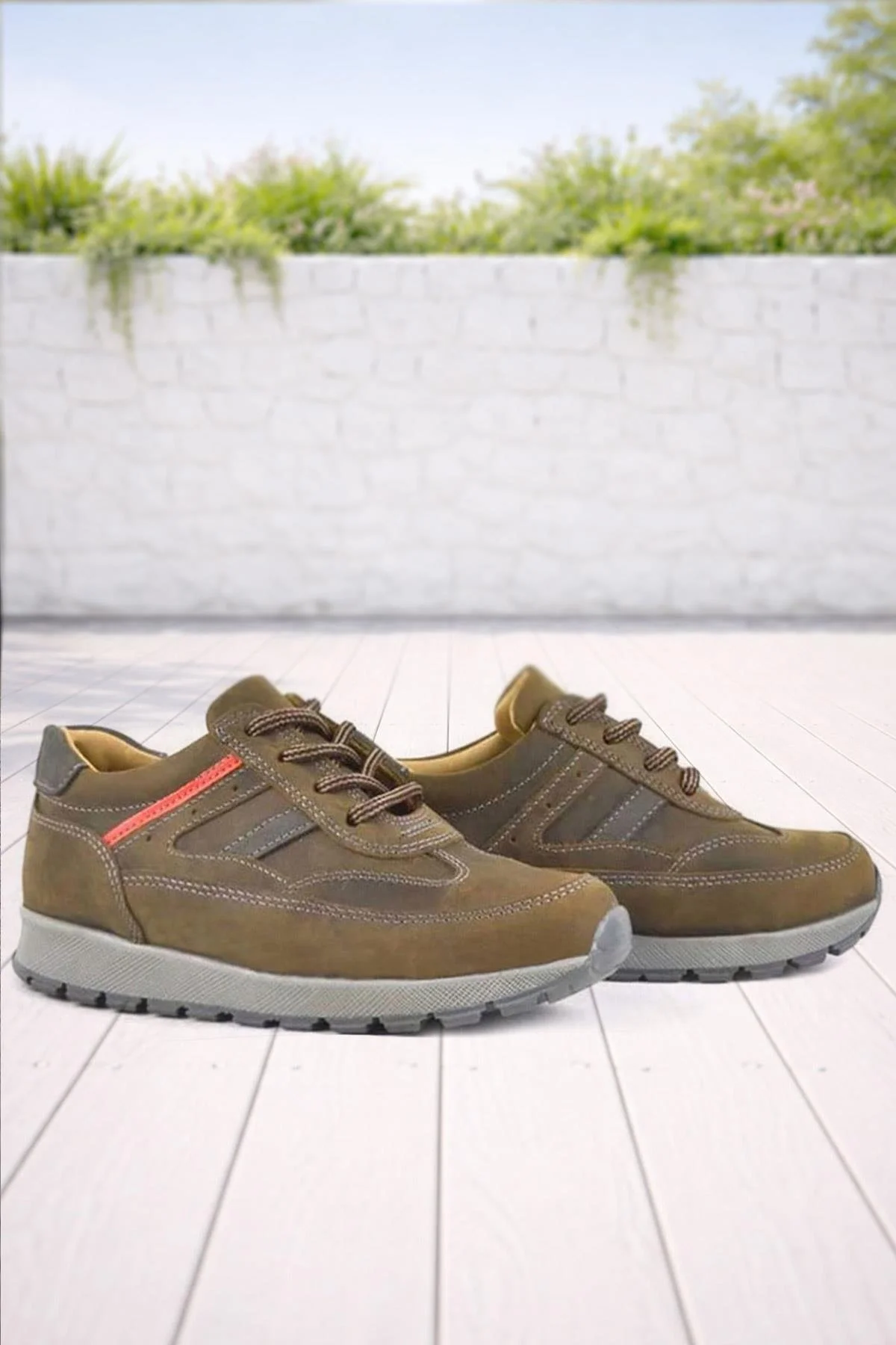 Rakerplus Hakiki Deri Kum Bağcıklı Erkek Çocuk Spor Okul Ayakkabı