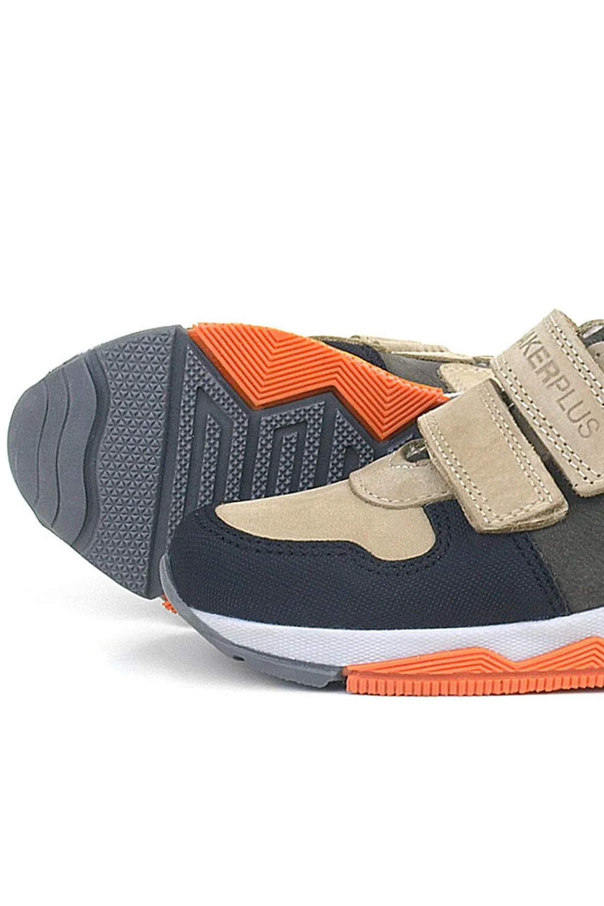 Rakerplus Hakiki Deri Kum Gri Siyah Çocuk Sneakers Spor Ayakkabı