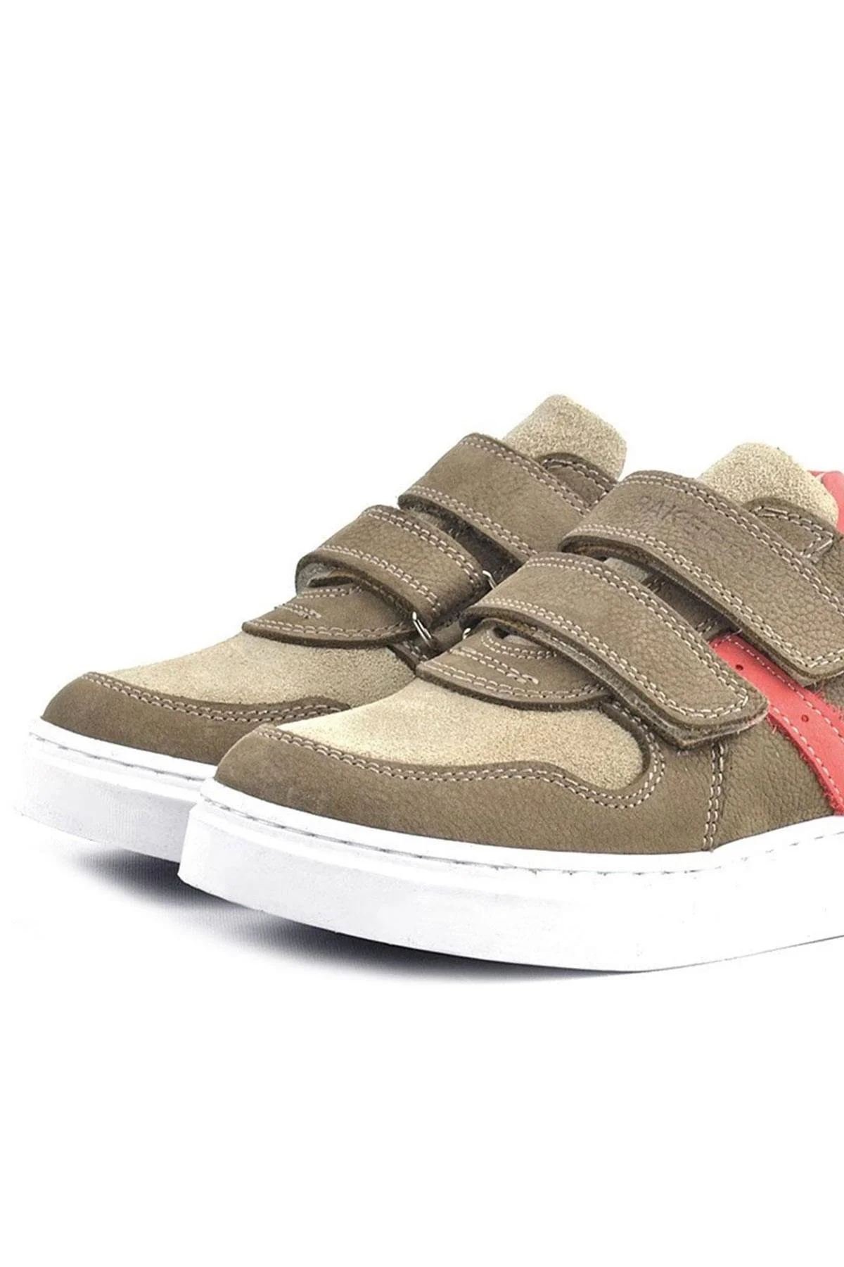 Rakerplus Hakiki Deri Kum Rengi Cırtlı Erkek Çocuk Sneaker