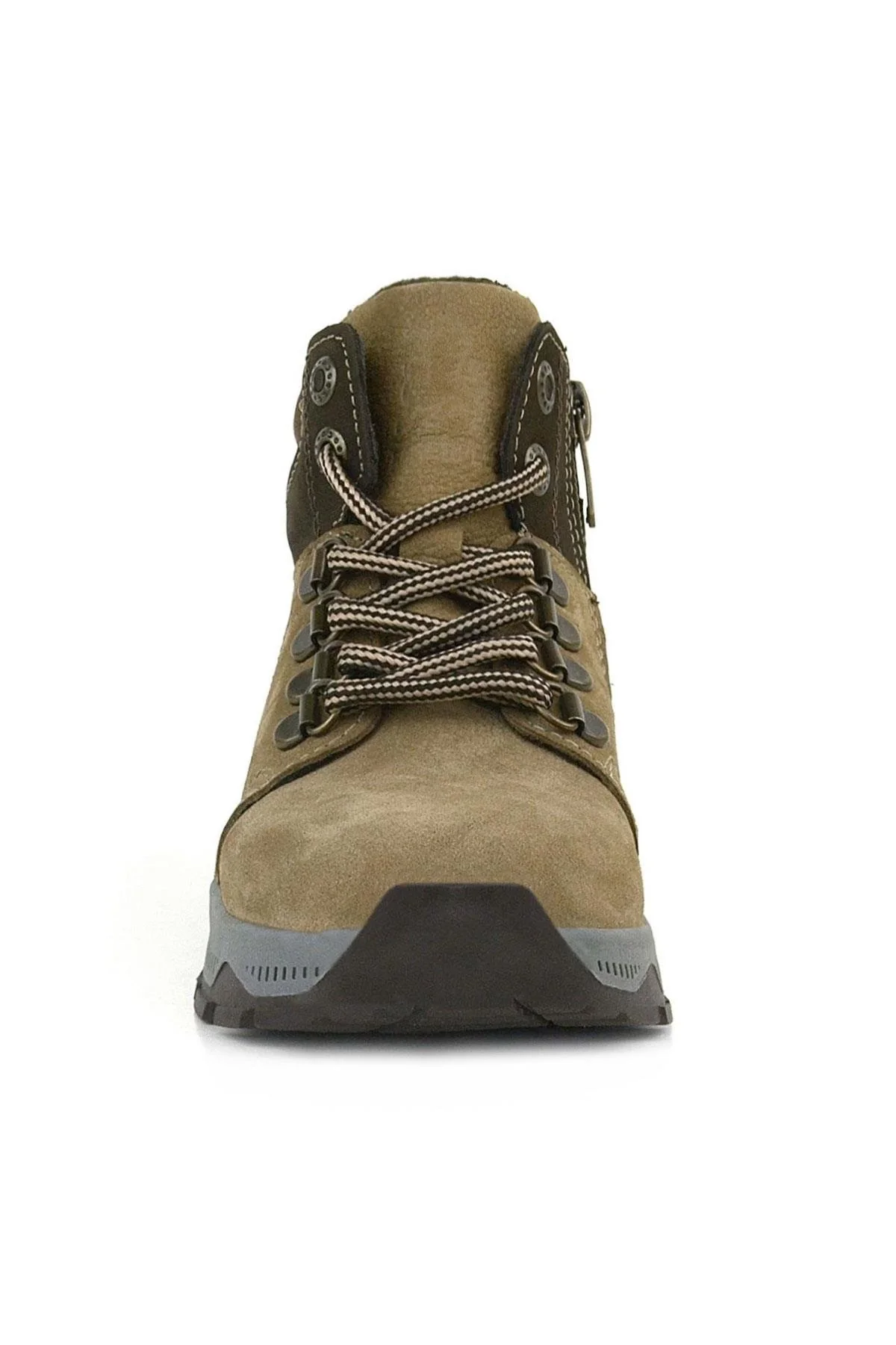 Rakerplus Hakiki Deri Kum Rengi Fermuarlı Trekking Çocuk Bot