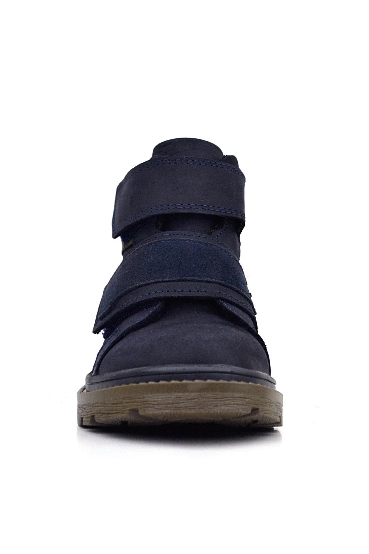 Rakerplus Hakiki Deri Lacivert Cırt Cırtlı Kışlık Çocuk Bot