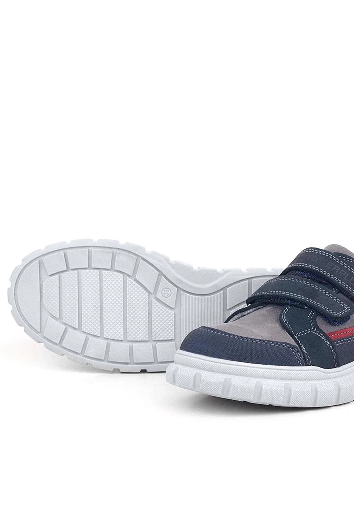 Rakerplus Hakiki Deri Lacivert Cırtlı Çocuk Günlük Spor Okul Ayakkabı