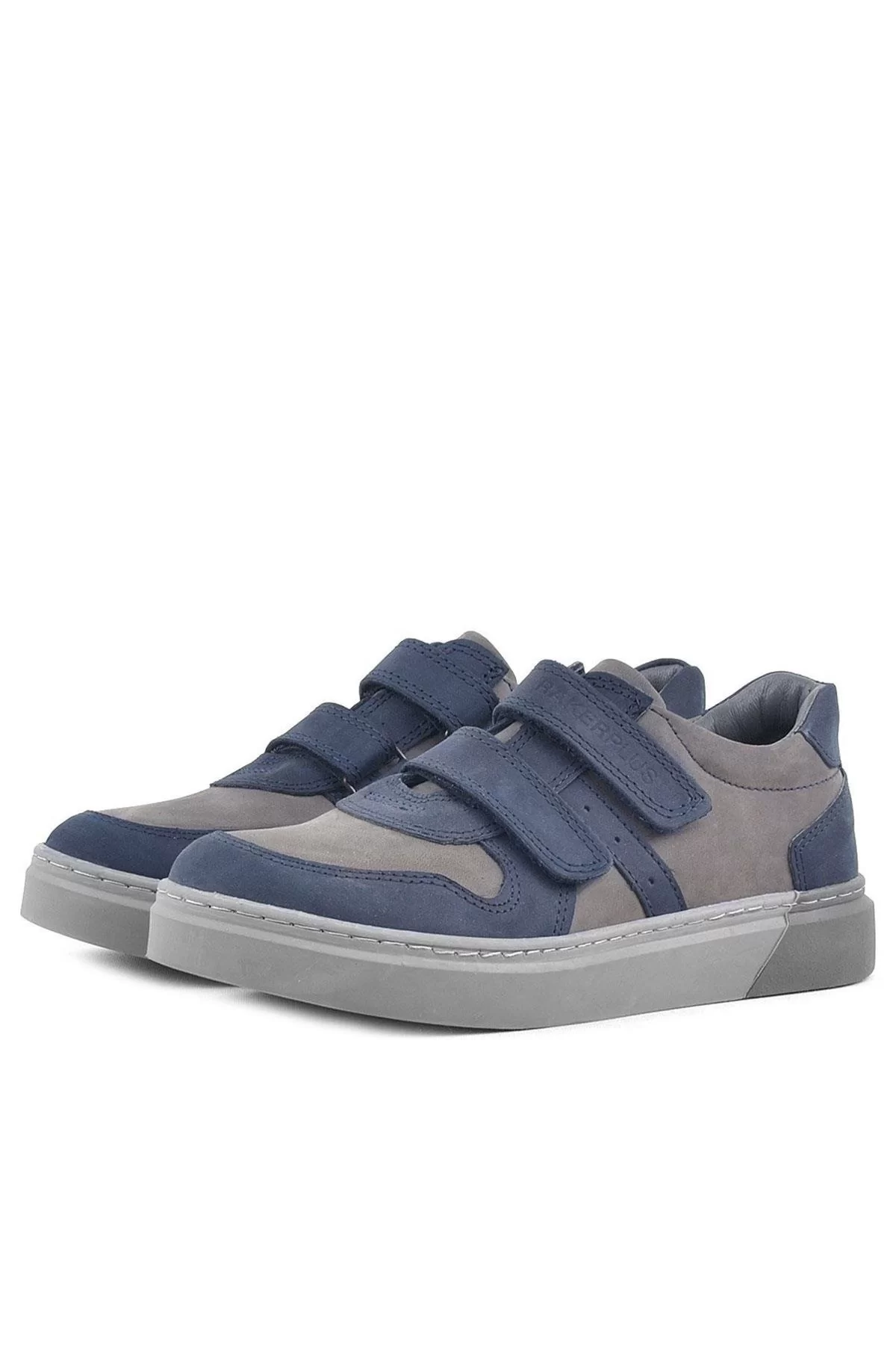 Rakerplus Hakiki Deri Lacivert Cırtlı Erkek Çocuk Sneaker