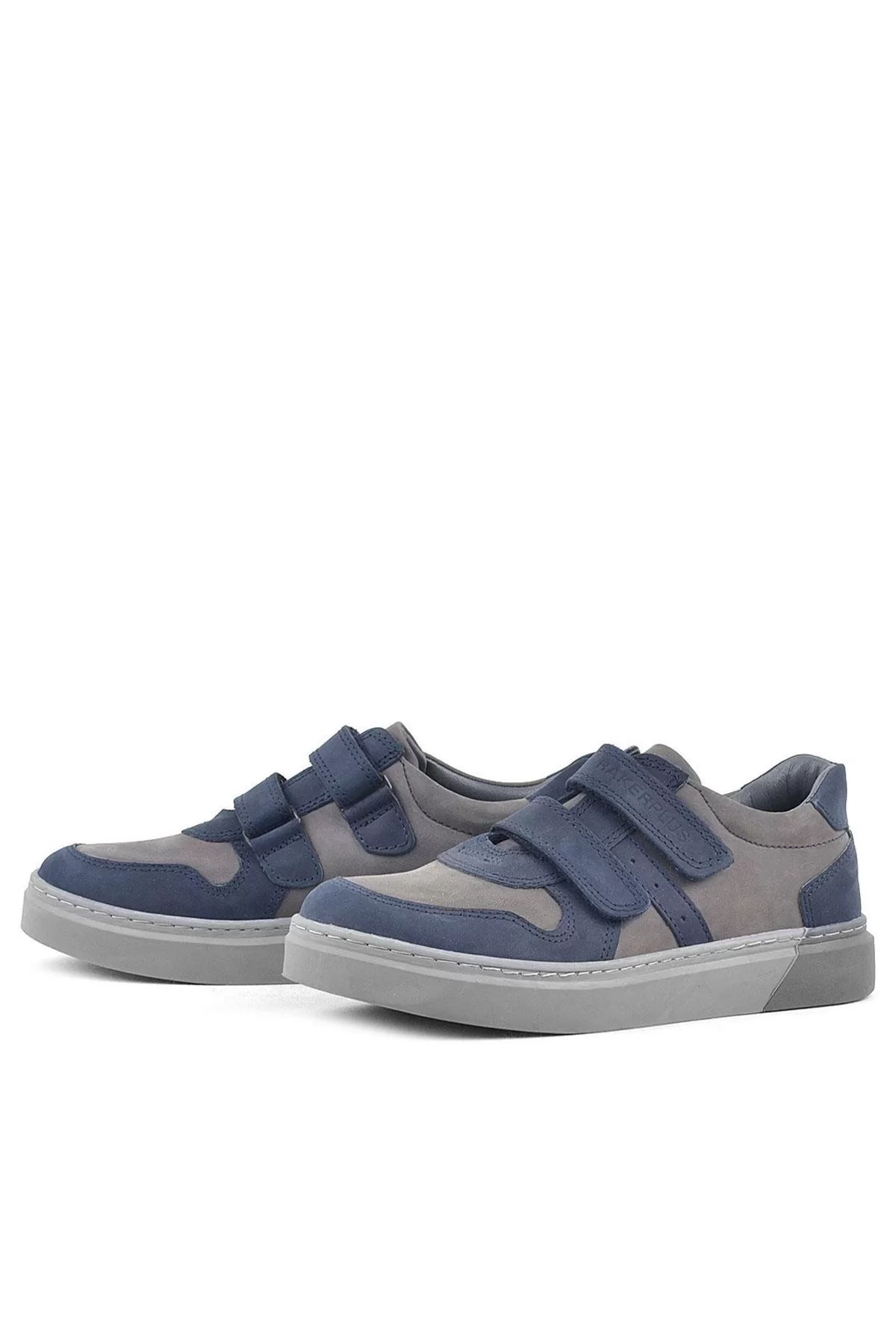 Rakerplus Hakiki Deri Lacivert Cırtlı Erkek Çocuk Sneaker