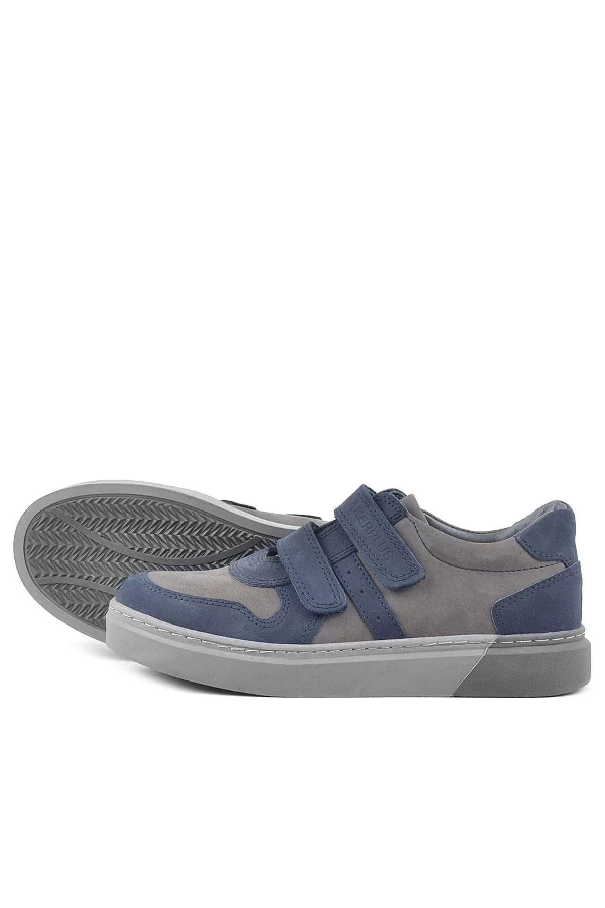 Rakerplus Hakiki Deri Lacivert Cırtlı Erkek Çocuk Sneaker