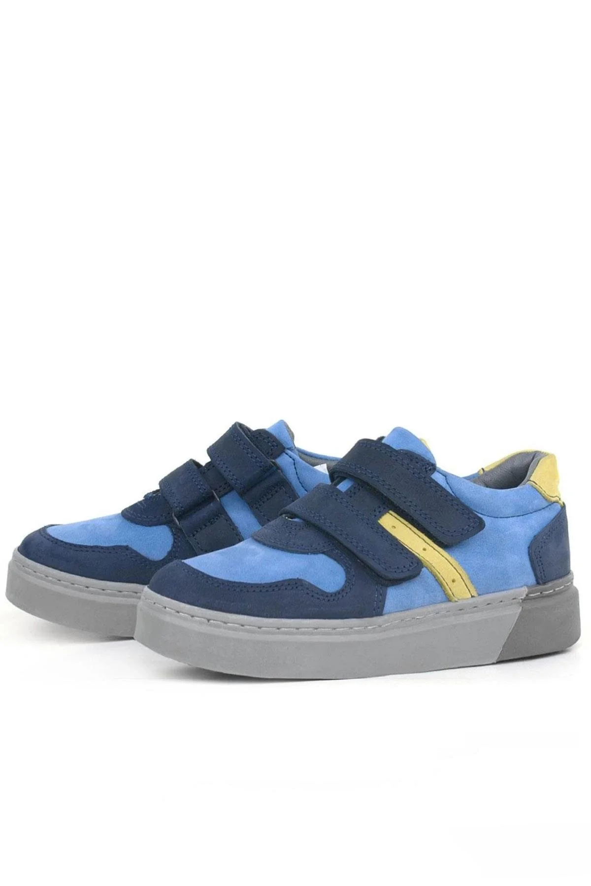 Rakerplus Hakiki Deri Lacivert Cırtlı Erkek Çocuk Spor Ayakkabı