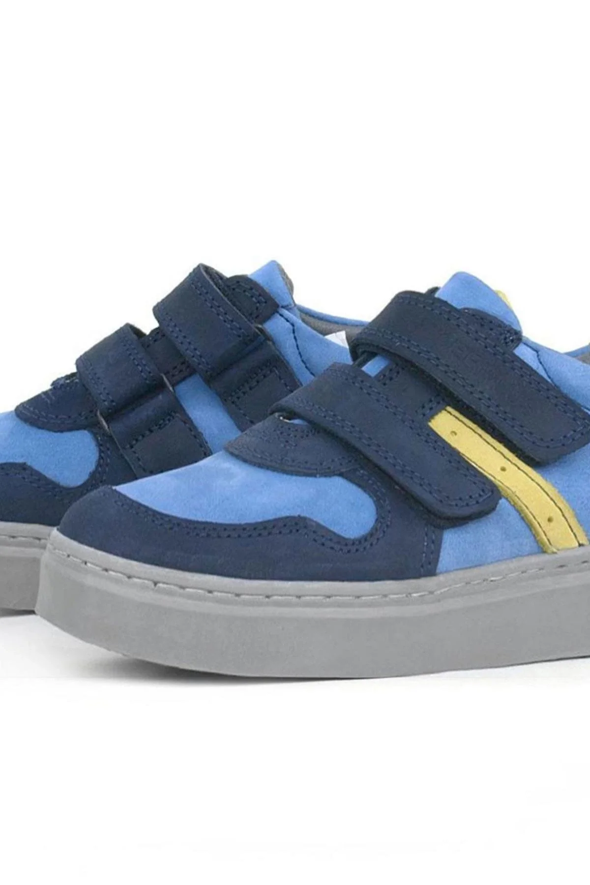 Rakerplus Hakiki Deri Lacivert Cırtlı Erkek Çocuk Spor Ayakkabı