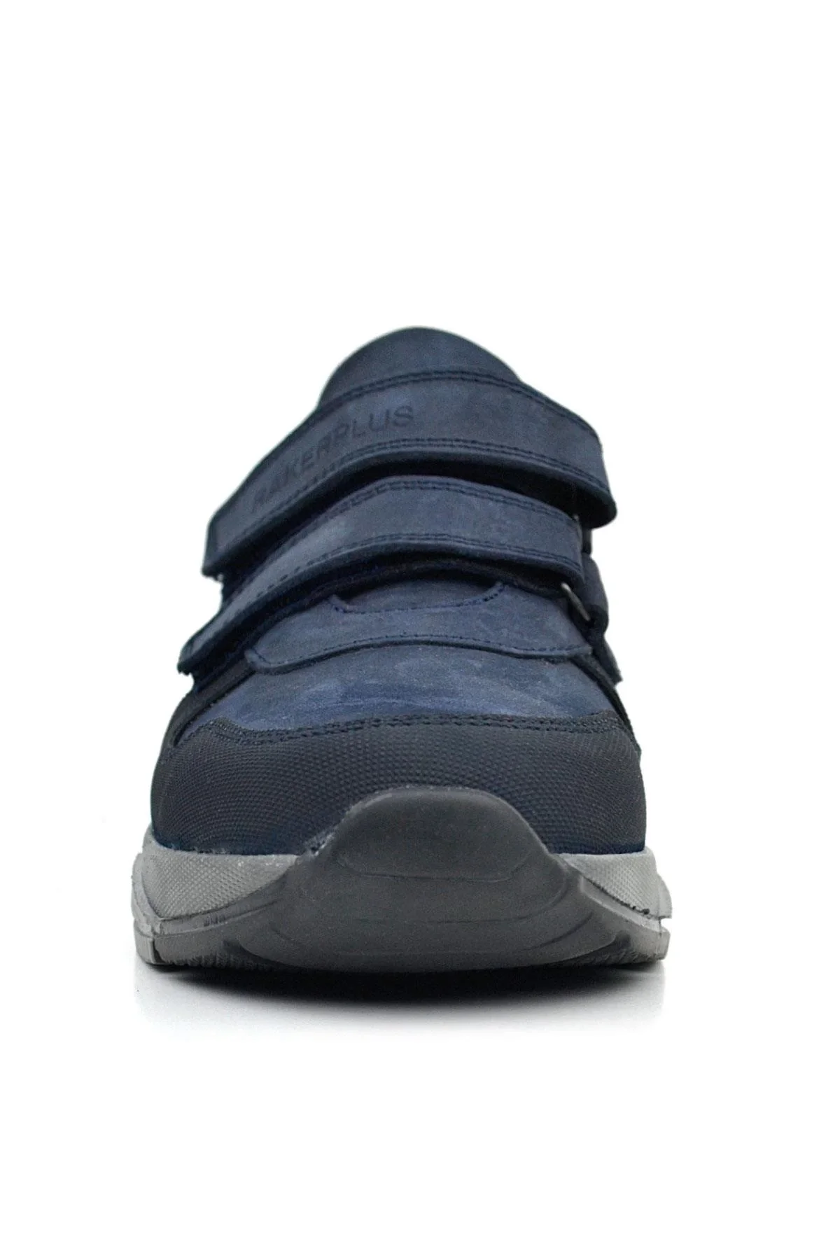 Rakerplus Hakiki Deri Lacivert Cırtlı Gri Tabanlı Çocuk Sneakers Spor Ayakkabı