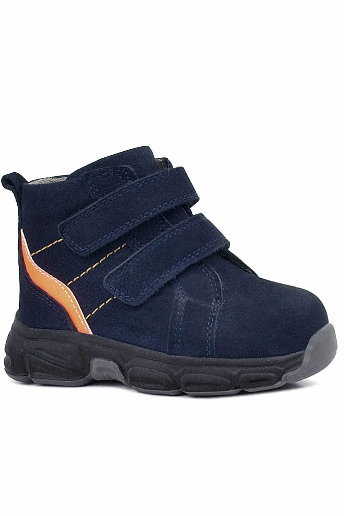 Rakerplus Hakiki Deri Lacivert Cırtlı Spor Erkek Bebek Bot