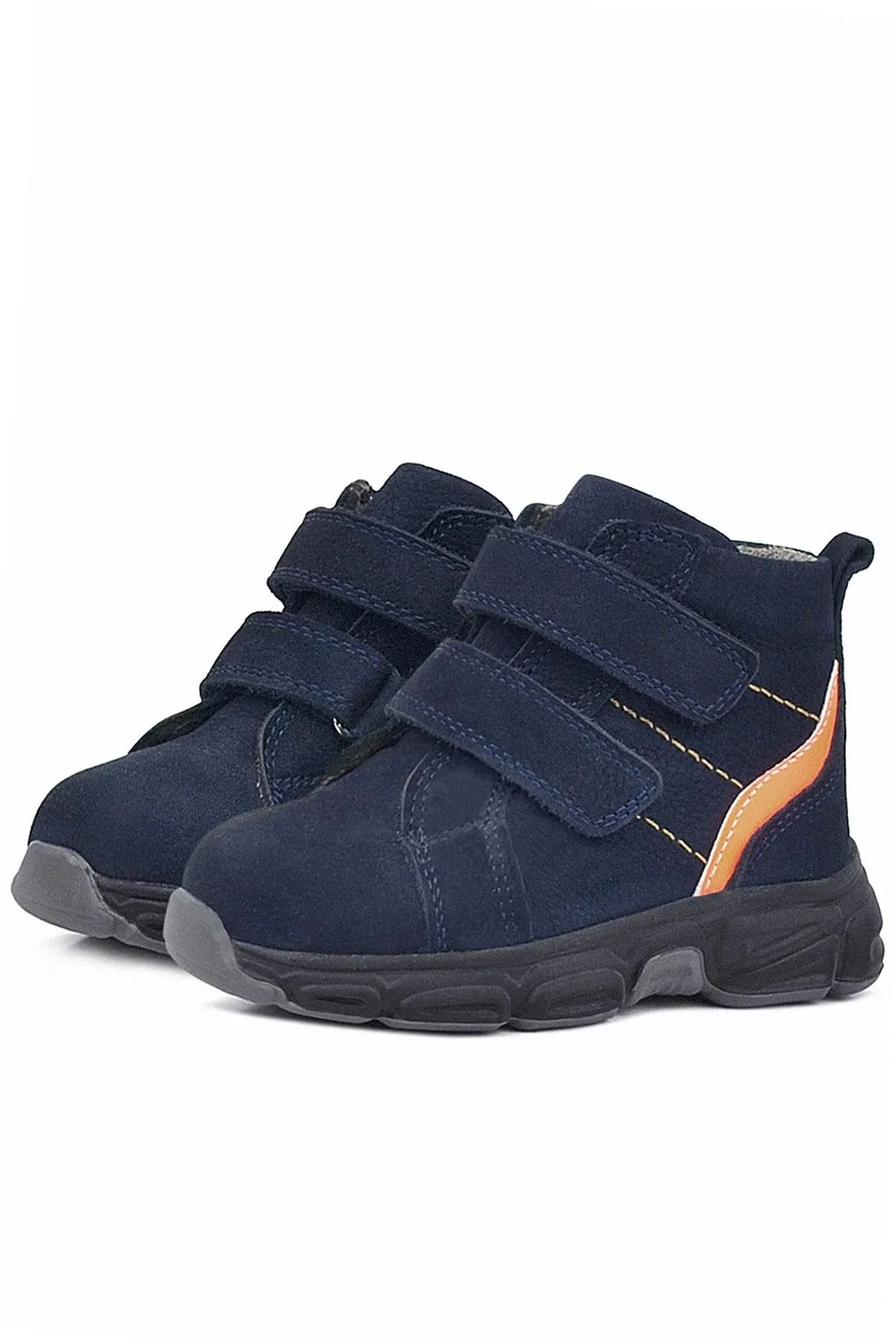 Rakerplus Hakiki Deri Lacivert Cırtlı Spor Erkek Bebek Bot