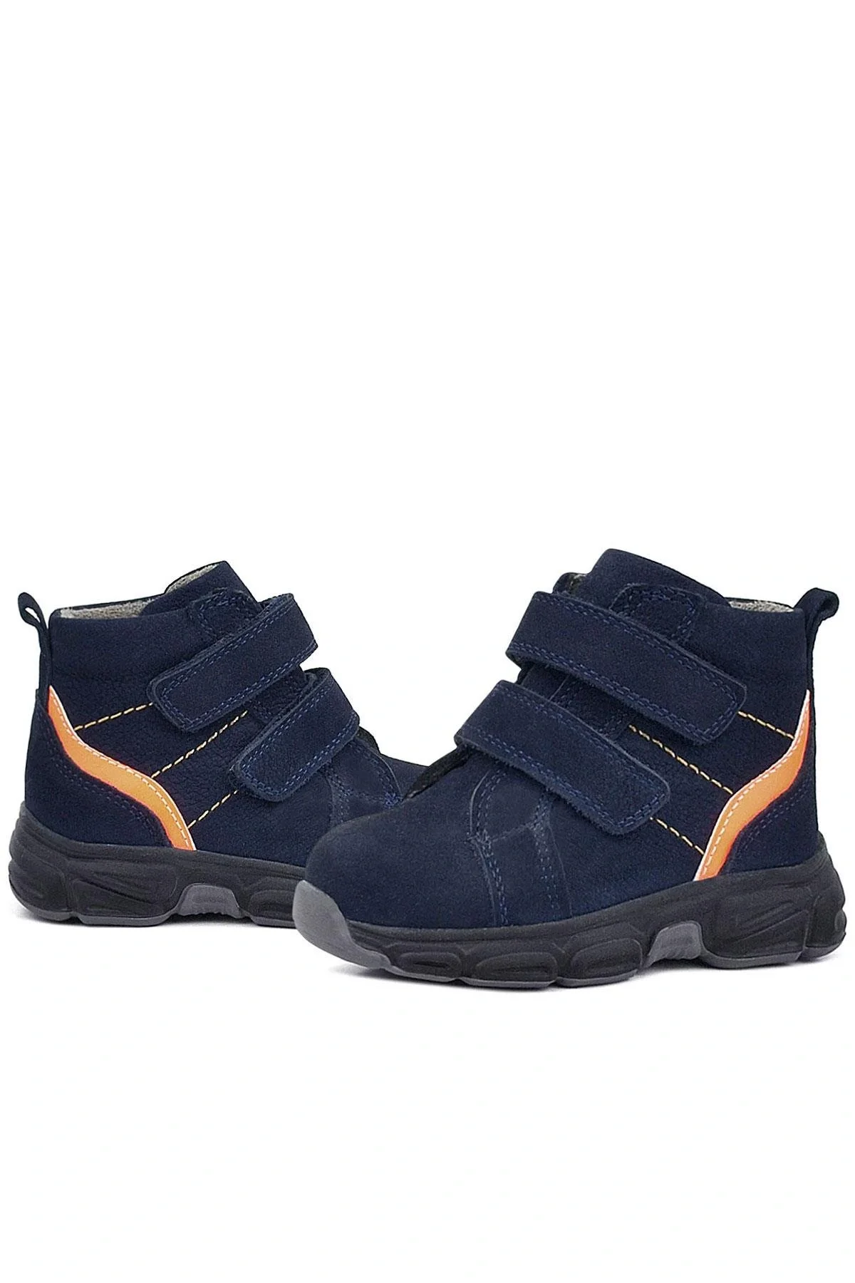 Rakerplus Hakiki Deri Lacivert Cırtlı Spor Erkek Bebek Bot