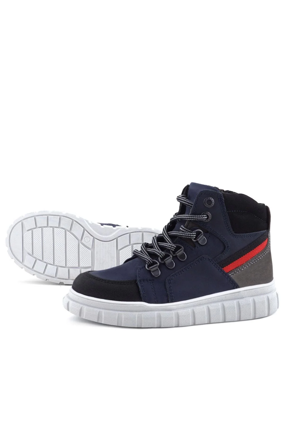 Rakerplus Hakiki Deri Lacivert Fermuarlı Erkek Çocuk Bot