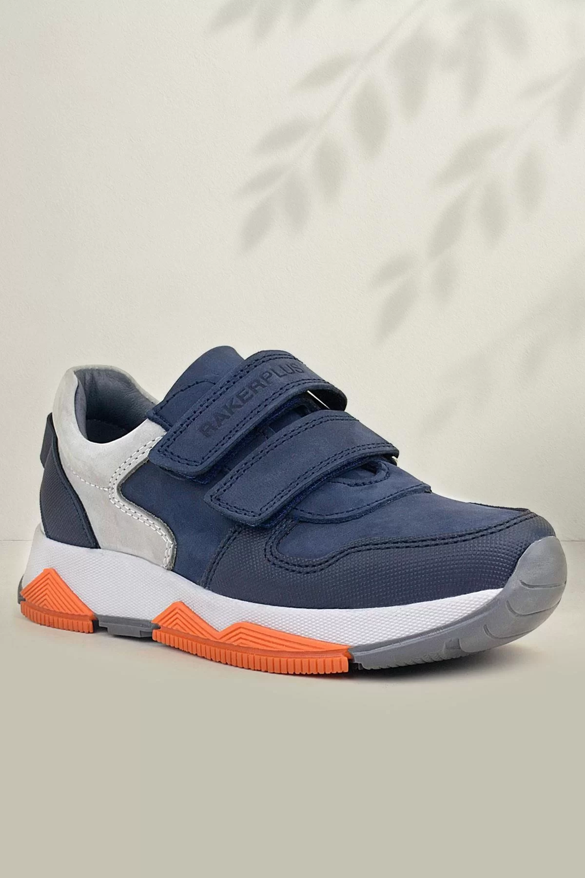 Rakerplus Hakiki Deri Lacivert Gri Çocuk Sneakers Spor Ayakkabı