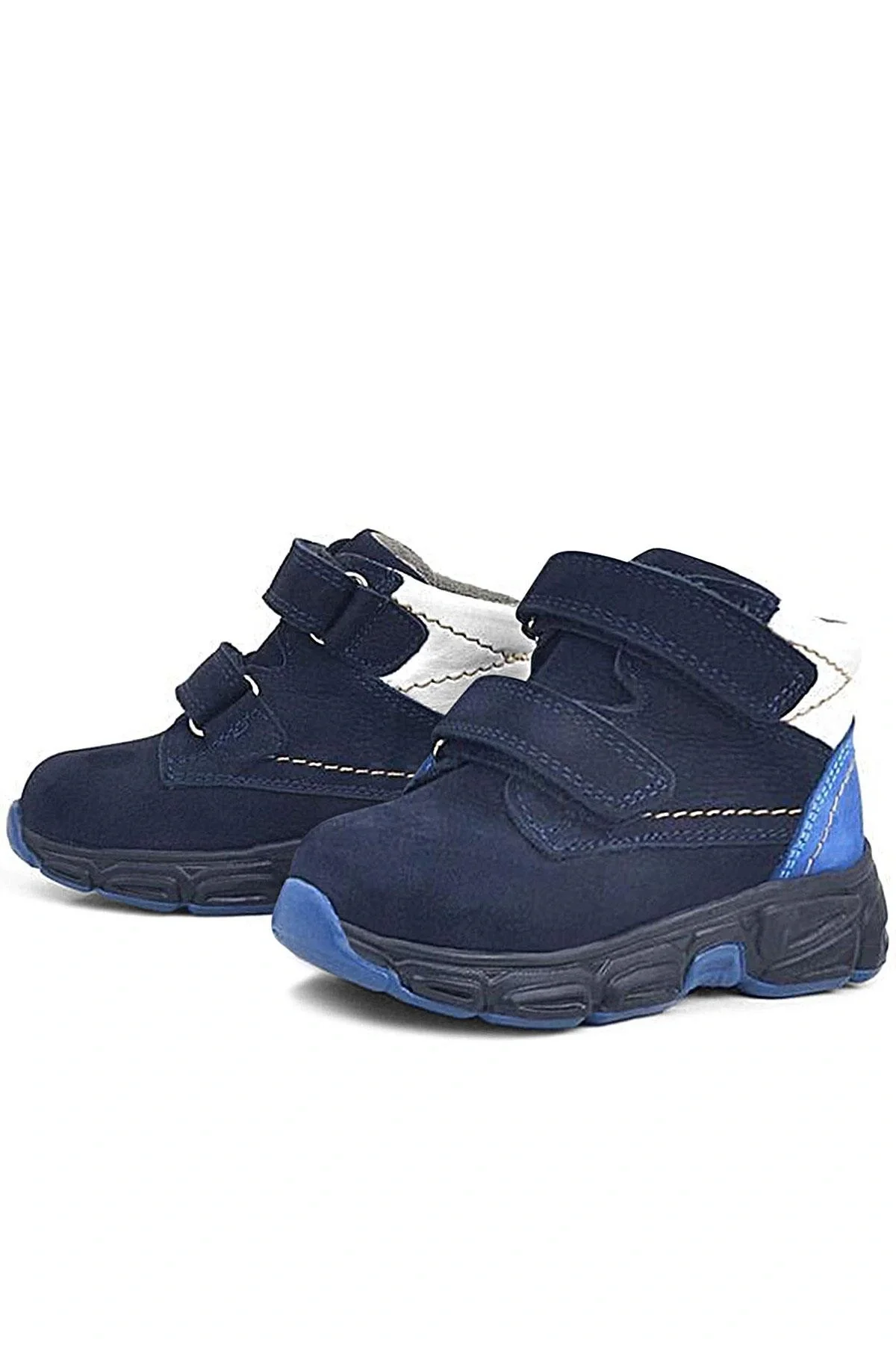 Rakerplus Hakiki Deri Lacivert Nubuk Bebek Spor Bot Ayakkabı