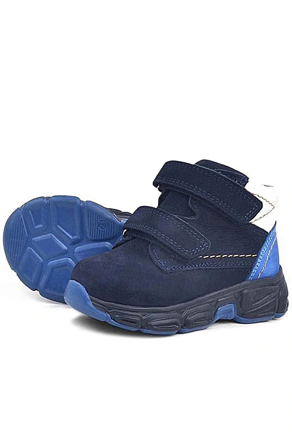 Rakerplus Hakiki Deri Lacivert Nubuk Bebek Spor Bot Ayakkabı