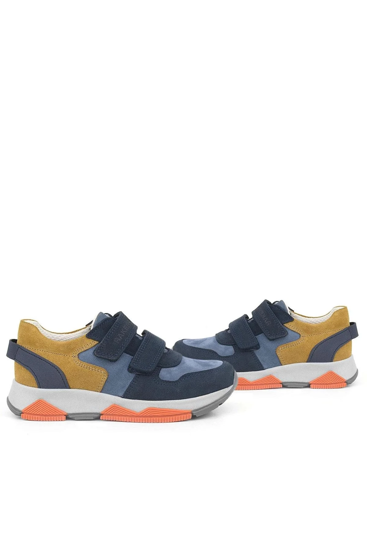 Rakerplus Hakiki Deri Lacivert Taba Çocuk Sneakers Spor Ayakkabı