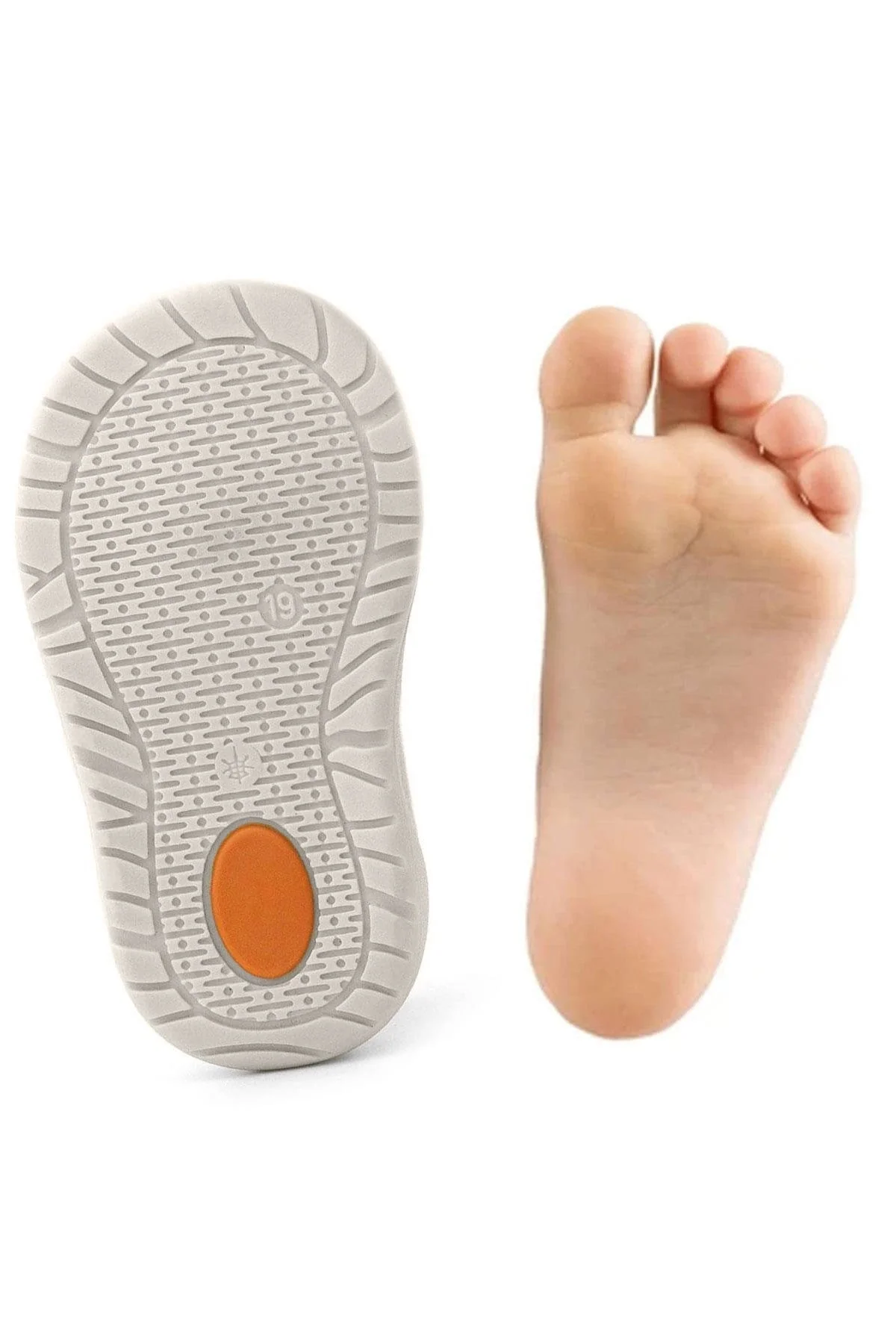 Rakerplus Hakiki Deri Mavi Turuncu Cırt Cırtlı Bebek Sandalet