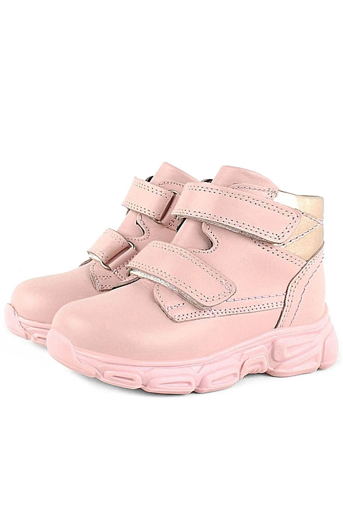 Rakerplus Hakiki Deri Pembe Cırtlı Kız Bebek Bot