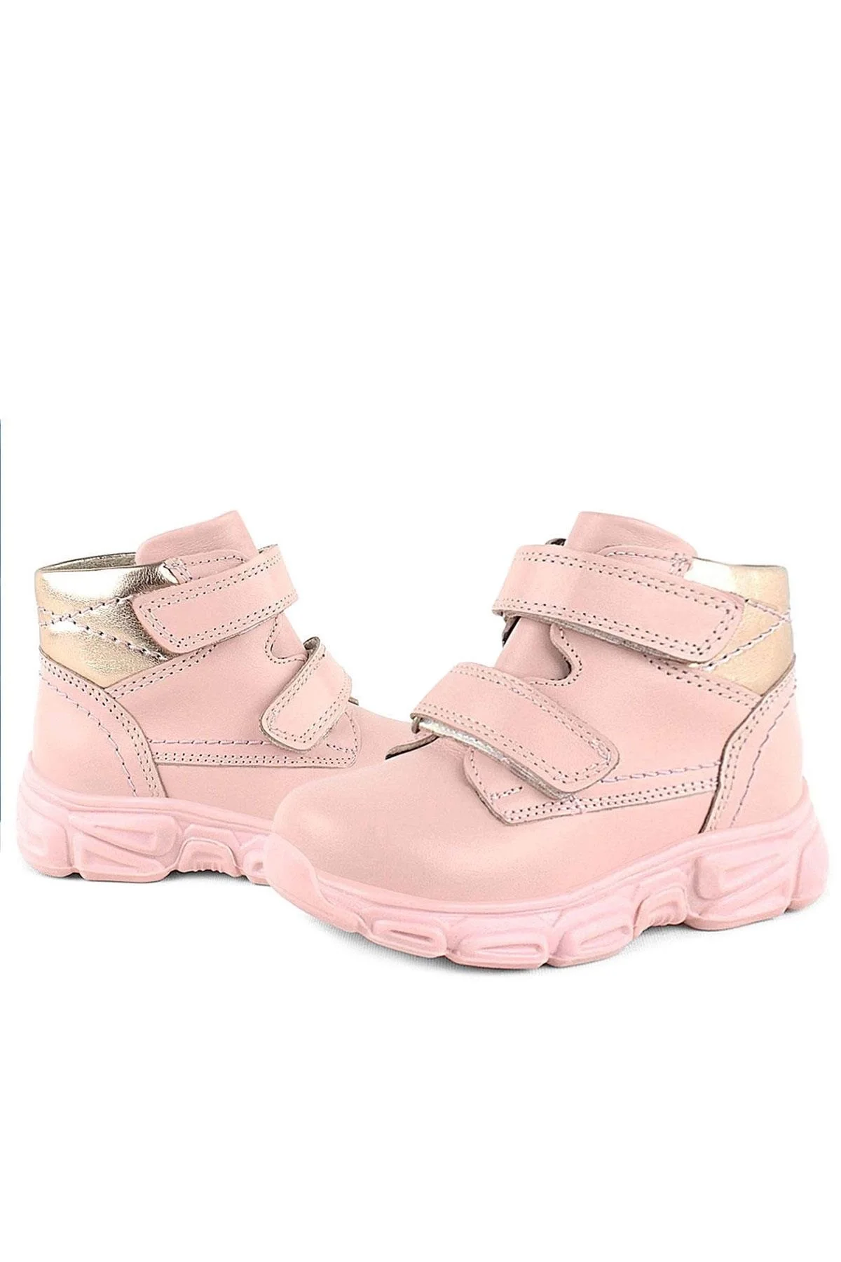 Rakerplus Hakiki Deri Pembe Cırtlı Kız Bebek Bot