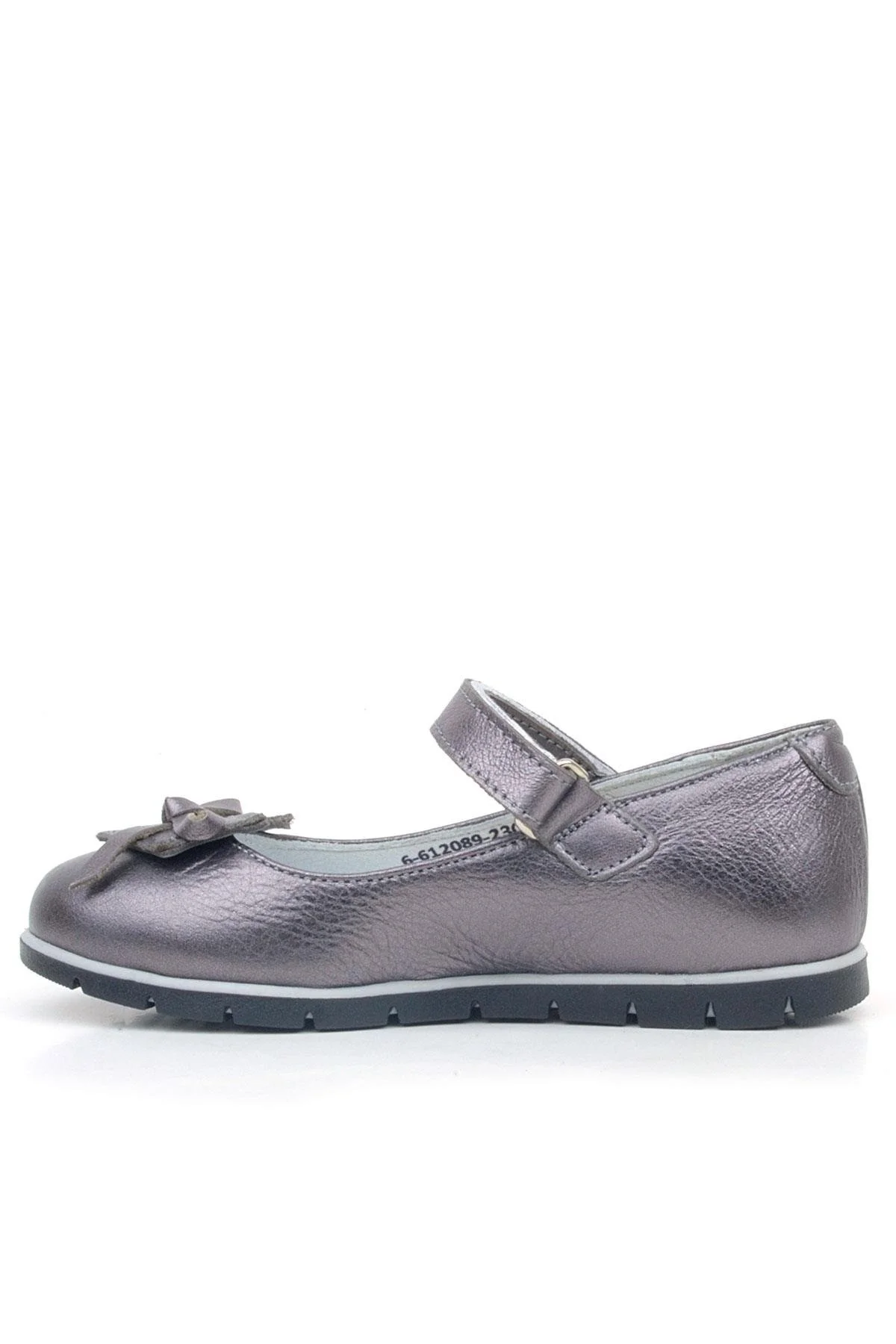 Rakerplus Hakiki Deri Platin Kurdele Detaylı Kız Çocuk Babet