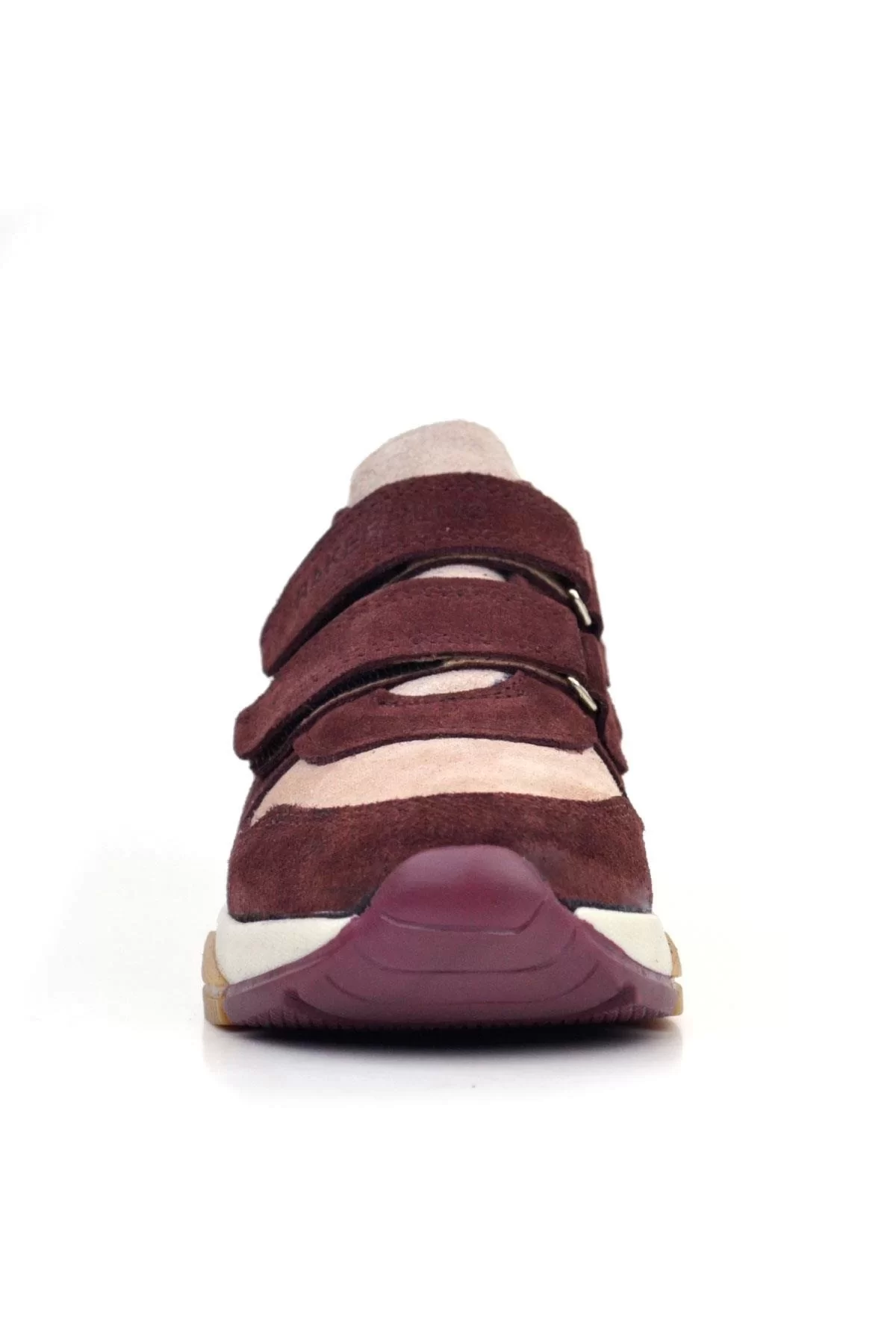 Rakerplus Hakiki Deri Pudra Bordo Çocuk Sneakers Spor Ayakkabı