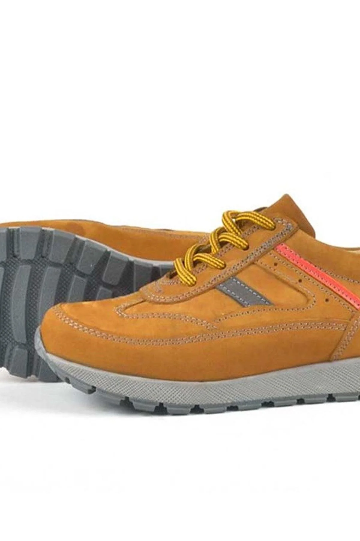 Rakerplus Hakiki Deri Sarı Bağcıklı Erkek Çocuk Spor Okul Ayakkabı