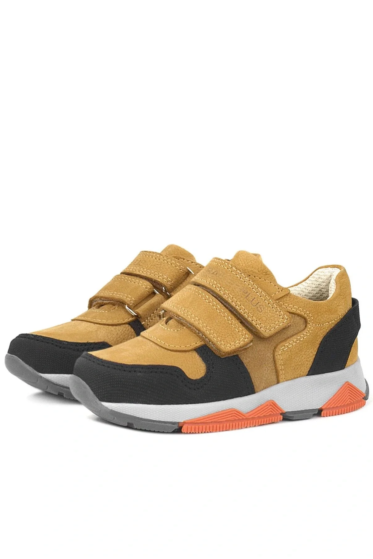 Rakerplus Hakiki Deri Sarı Siyah Çocuk Sneakers Spor Ayakkabı