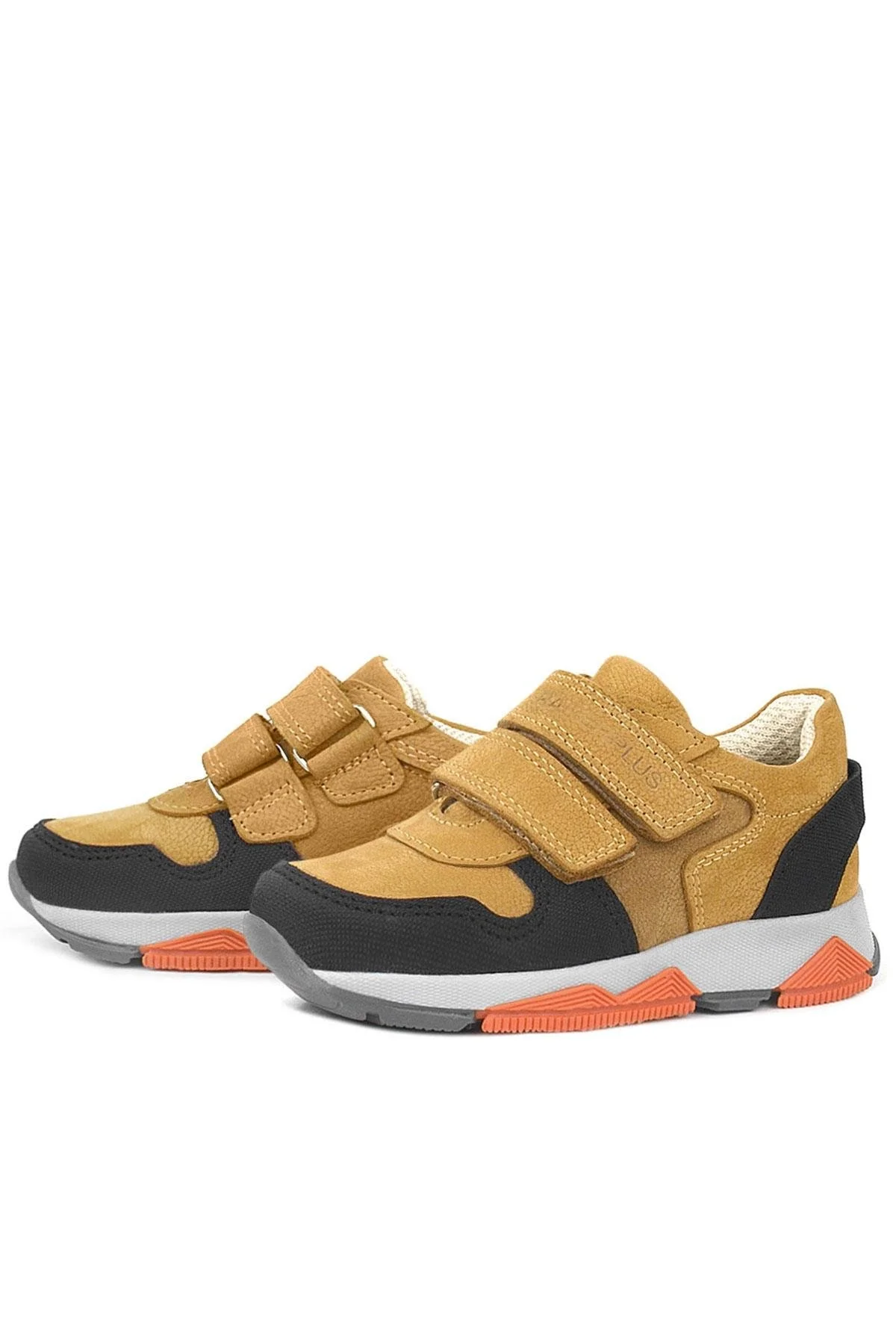 Rakerplus Hakiki Deri Sarı Siyah Çocuk Sneakers Spor Ayakkabı