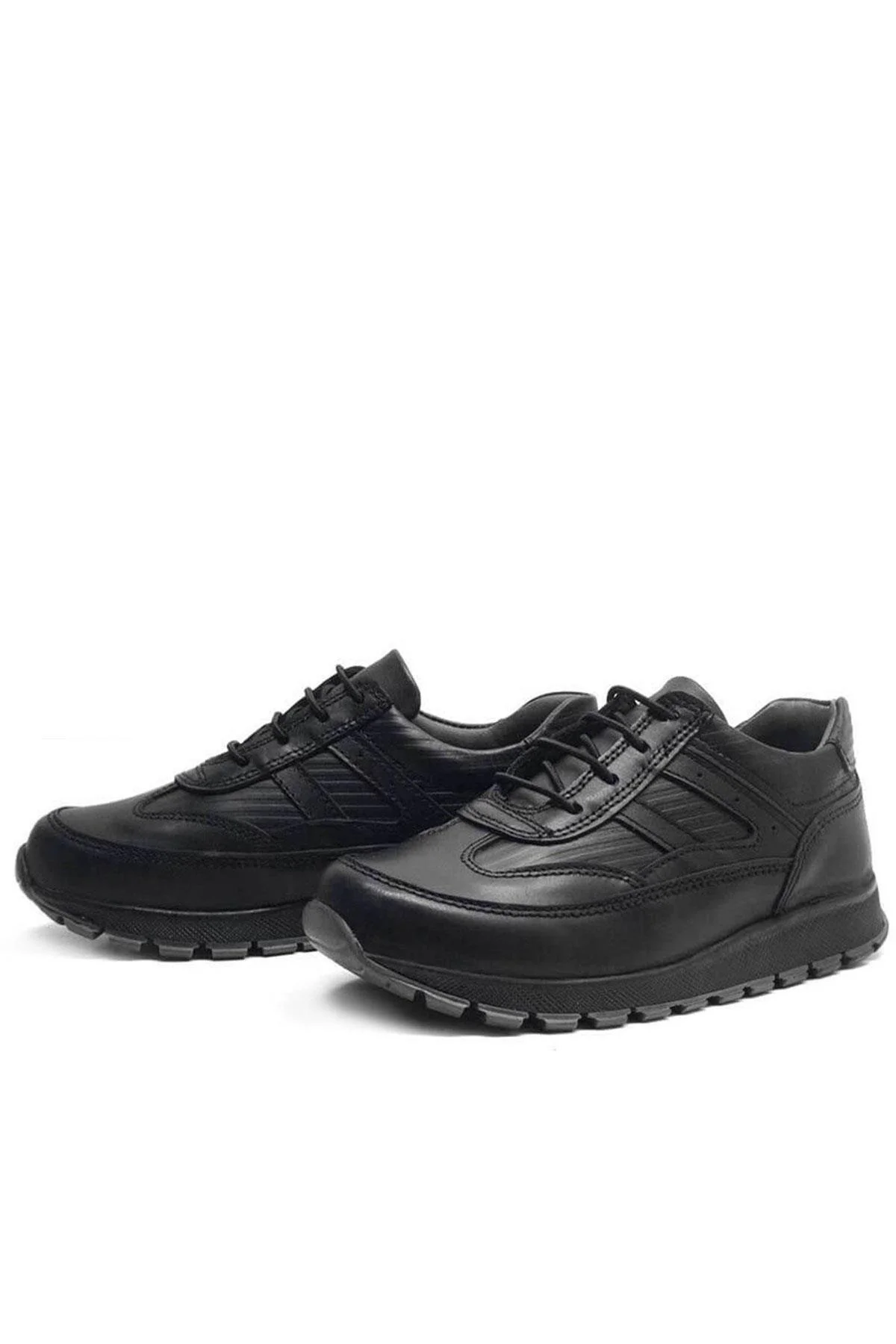 Rakerplus Hakiki Deri Siyah Bağcıklı Erkek Çocuk Spor Okul Ayakkabı