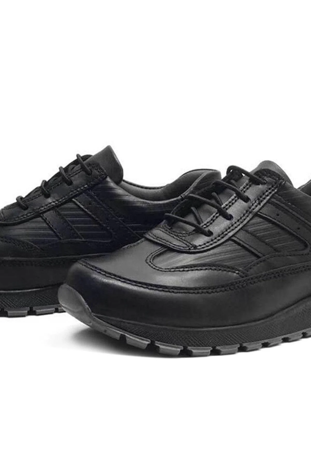 Rakerplus Hakiki Deri Siyah Bağcıklı Erkek Çocuk Spor Okul Ayakkabı