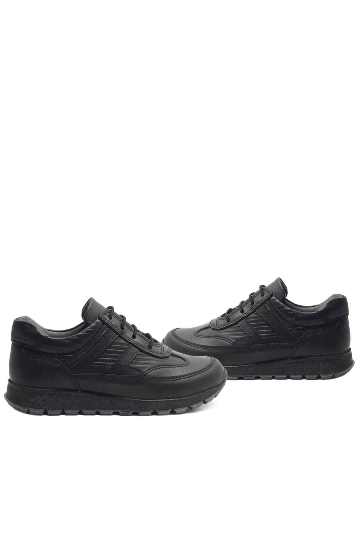 Rakerplus Hakiki Deri Siyah Bağcıklı Erkek Çocuk Spor Okul Ayakkabı