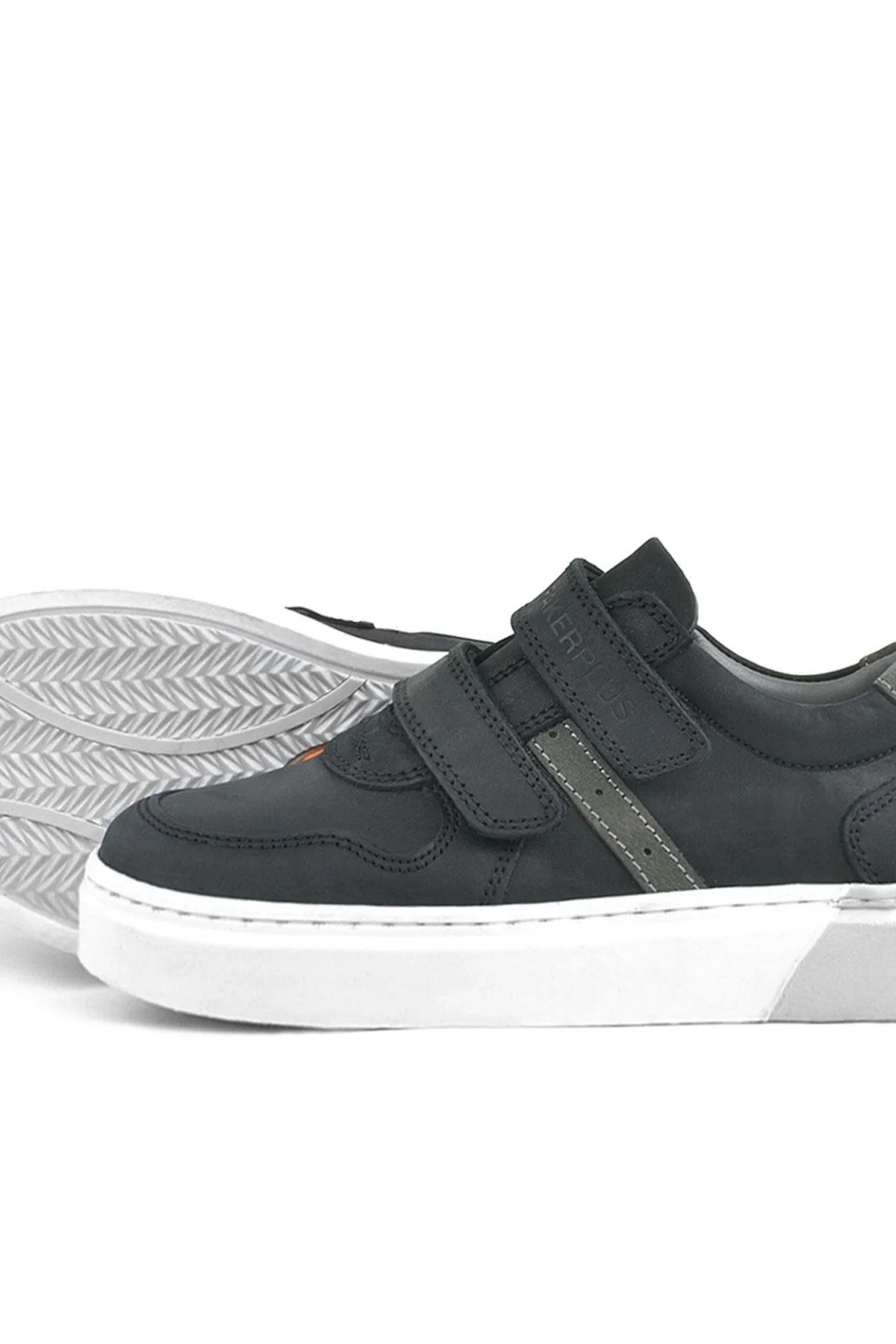 Rakerplus Hakiki Deri Siyah Cırtlı Erkek Çocuk Sneaker