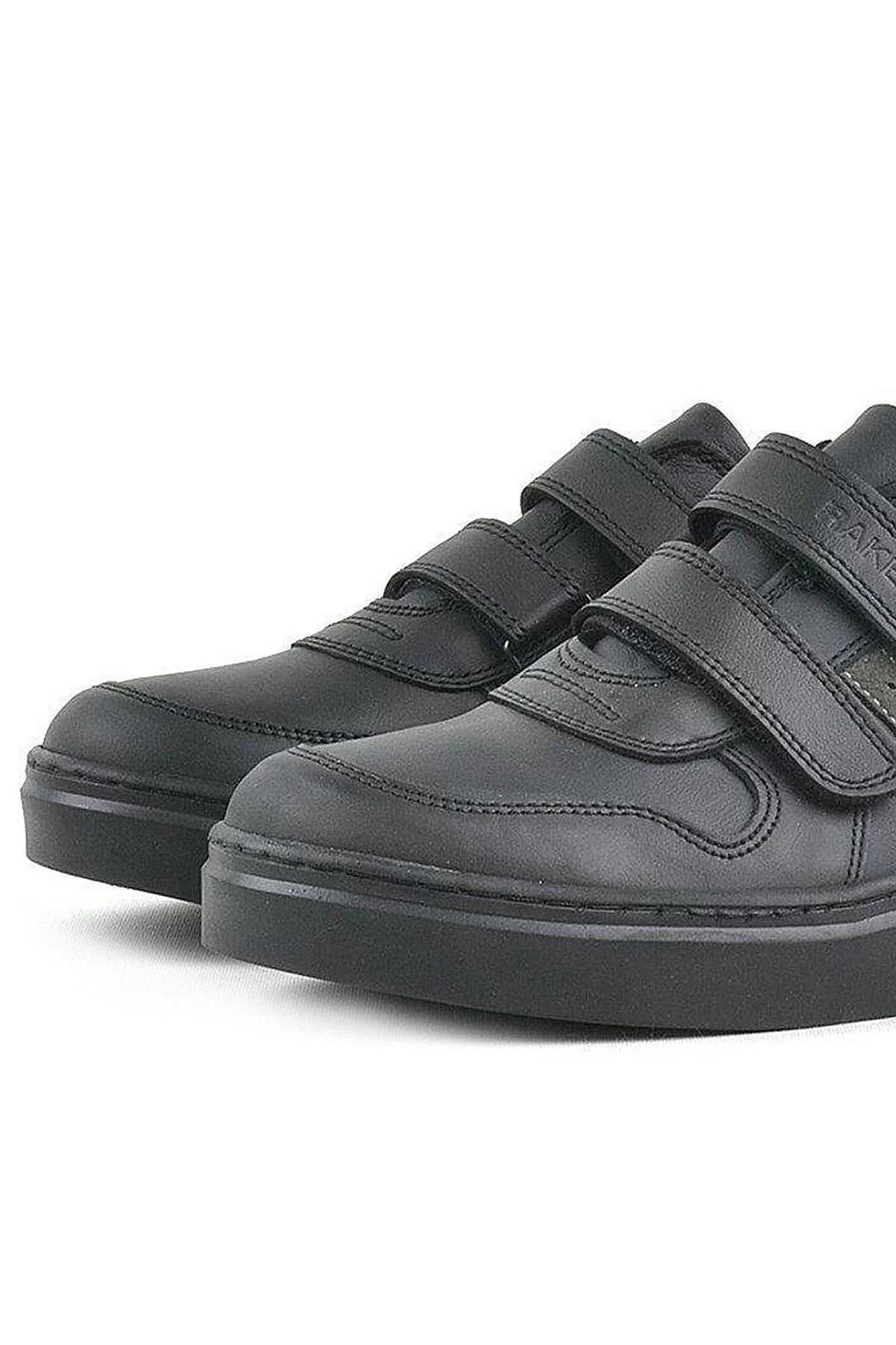 Rakerplus Hakiki Deri Siyah Cırtlı Erkek Çocuk Sneaker Ayakkabı