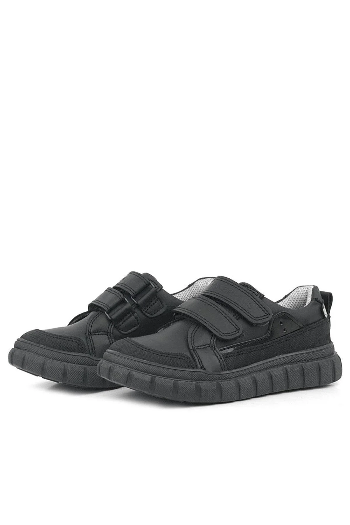 Rakerplus Hakiki Deri Siyah Cırtlı Günlük Spor Çocuk Okul Ayakkabı