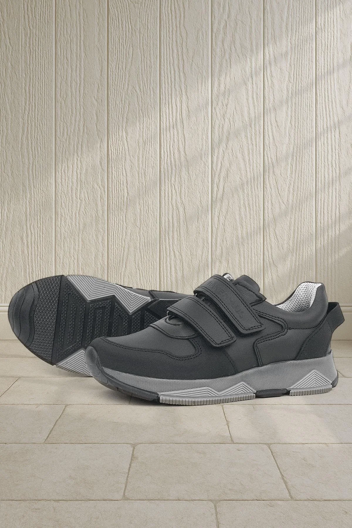 Rakerplus Hakiki Deri Siyah Çocuk Spor Okul Ayakkabı