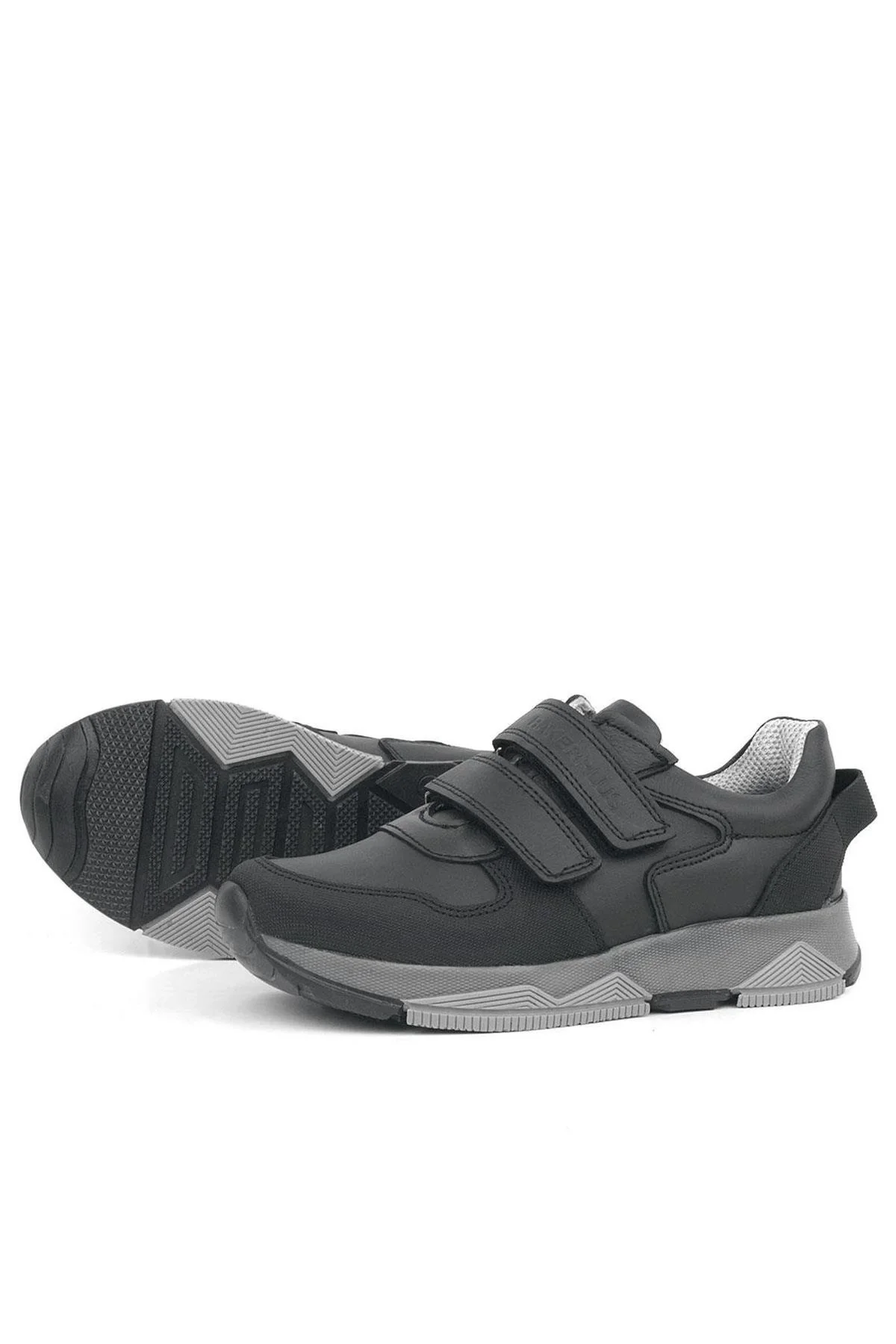 Rakerplus Hakiki Deri Siyah Çocuk Spor Okul Ayakkabı