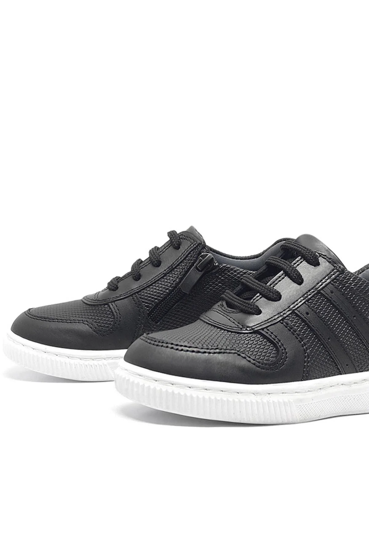 Rakerplus Hakiki Deri Siyah Erkek Çocuk Spor Okul Ayakkabı