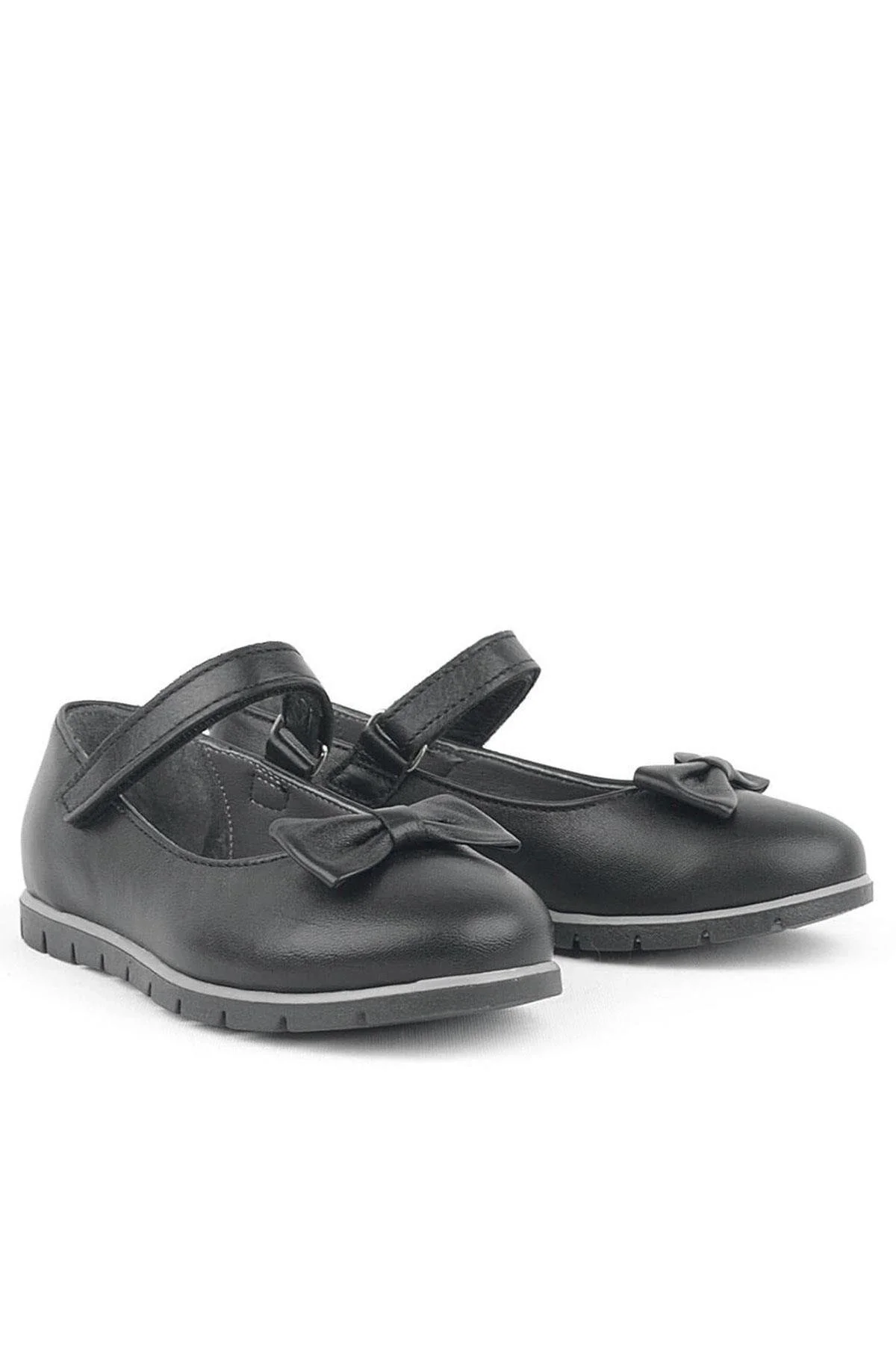 Rakerplus Hakiki Deri Siyah Kız Çocuk Babet